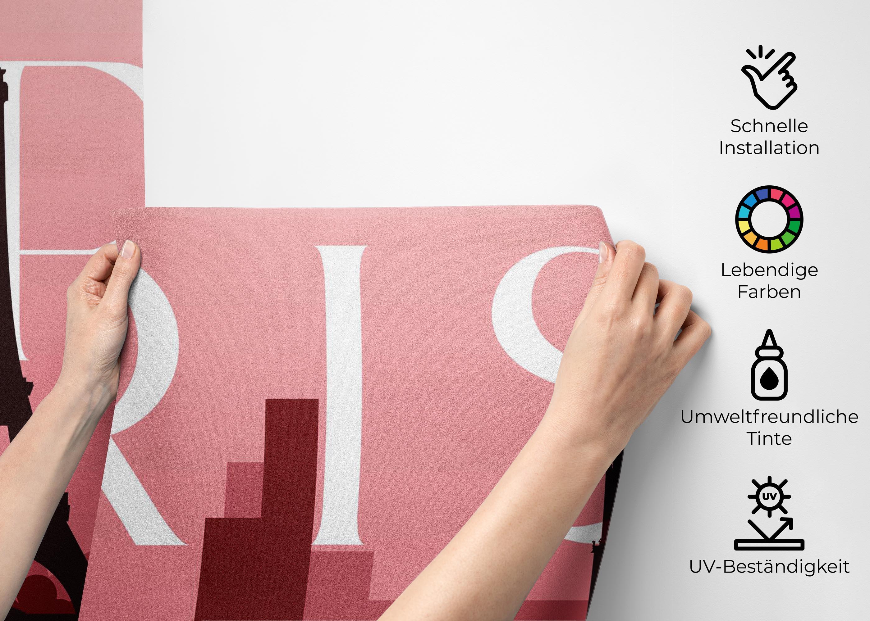 Fototapete Red Light Paris mockup 2