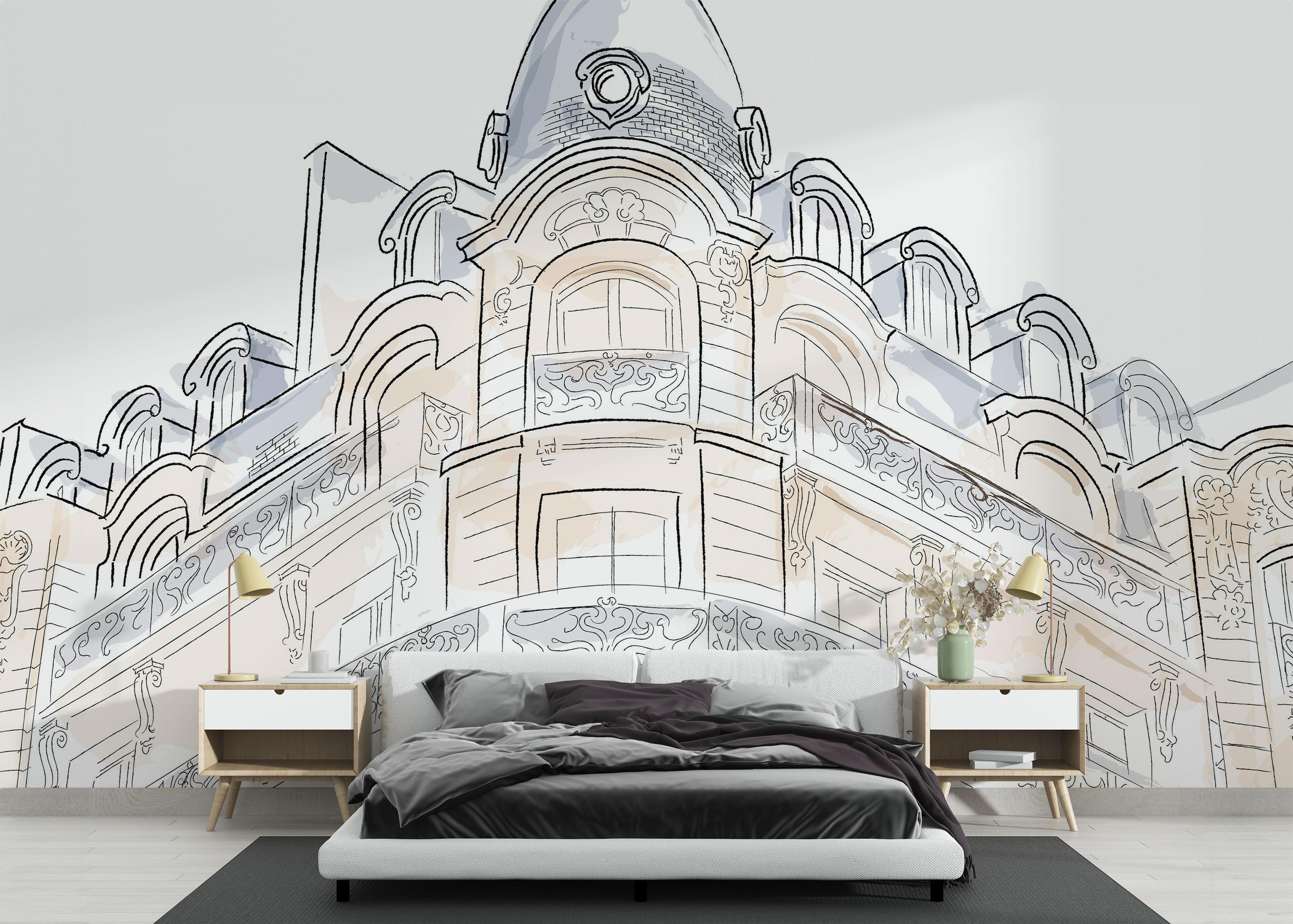 Fototapete Paris Architecture mockup 3