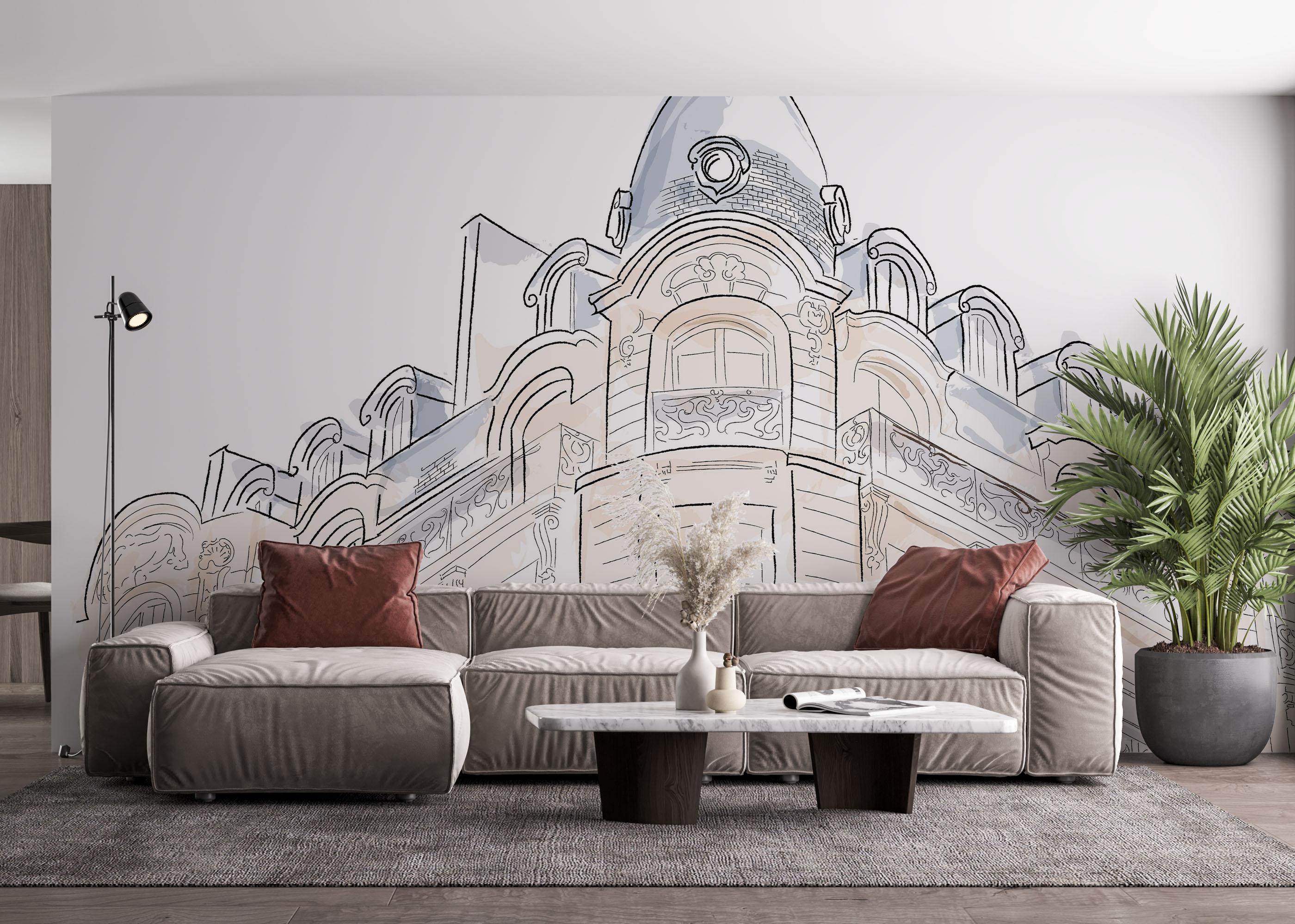 Fototapete Paris Architecture mockup 4