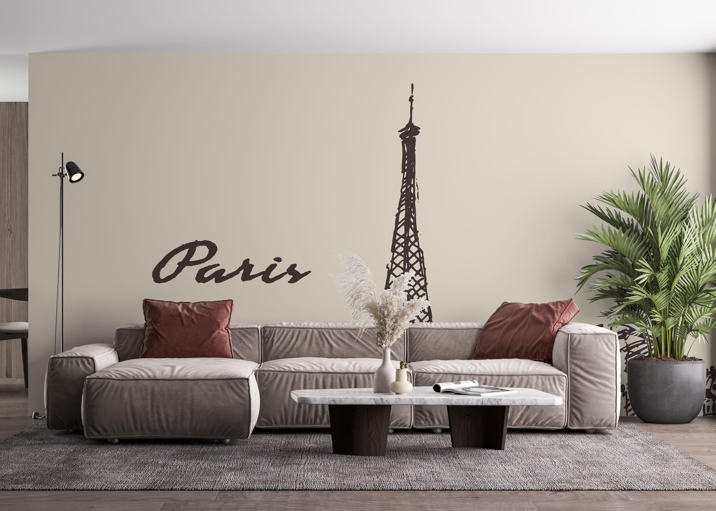 Fototapete Paris Sketch mockup 4