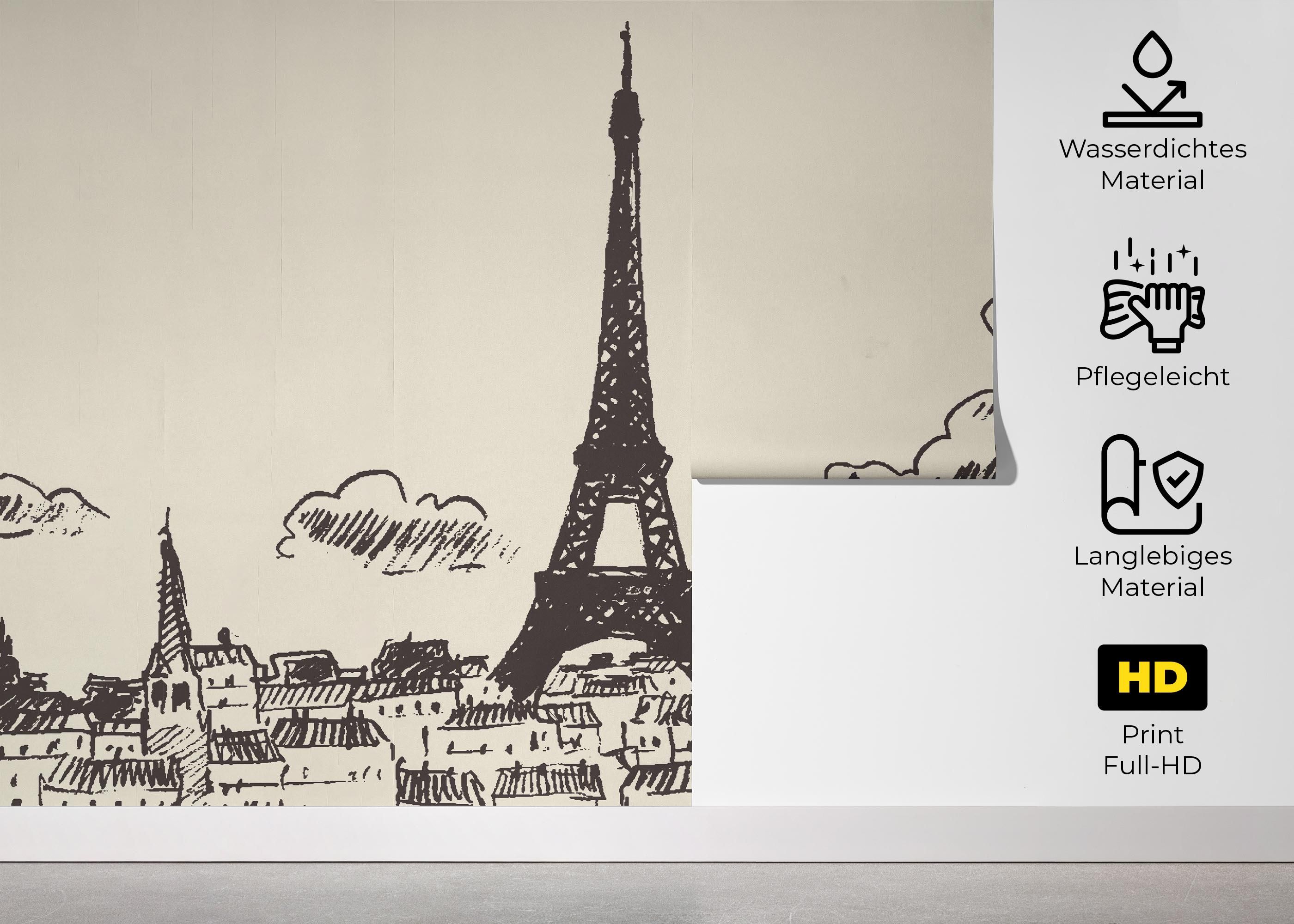 Eiffel Tower Sketch mockup 5