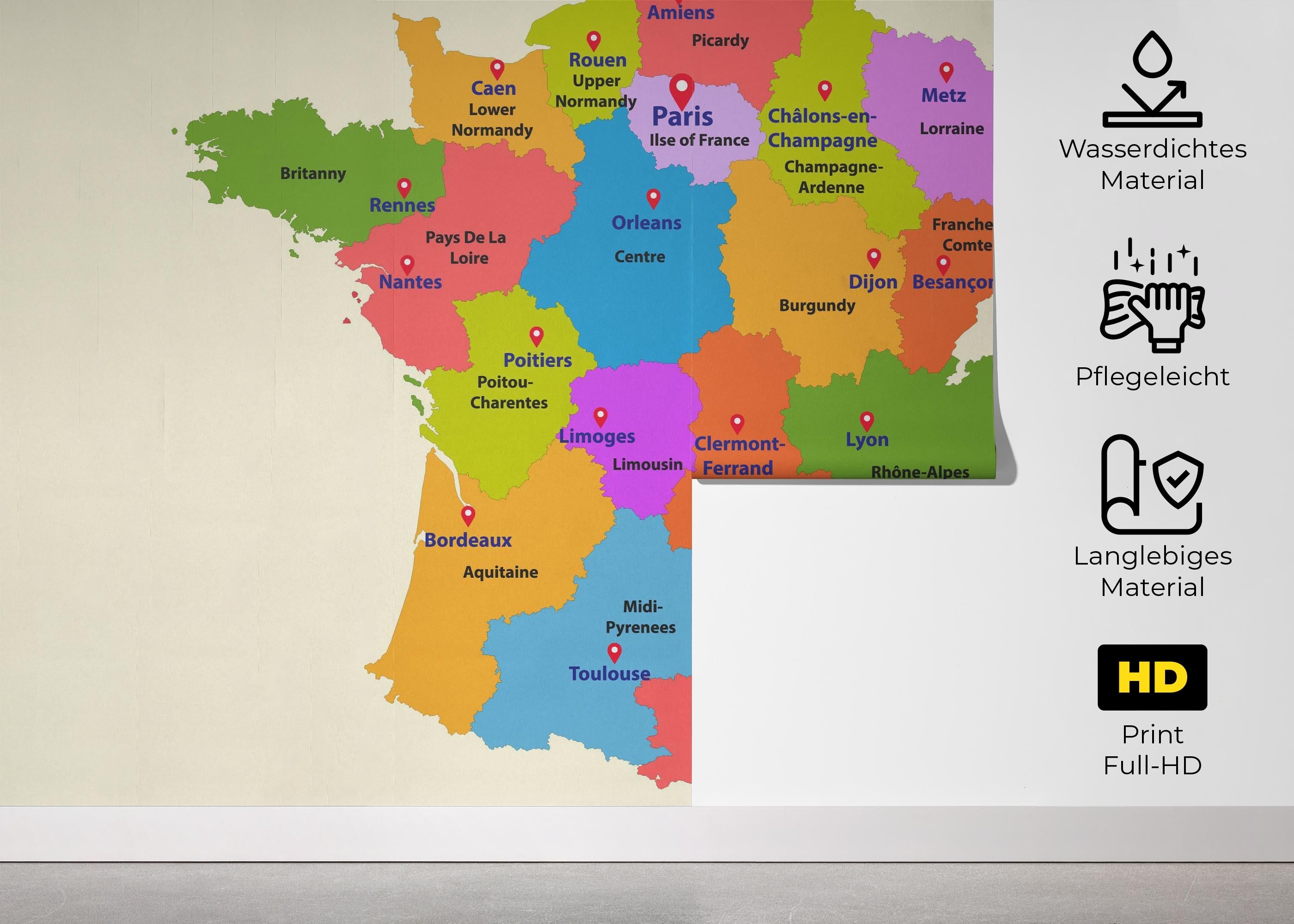 France Colorful Map mockup 5