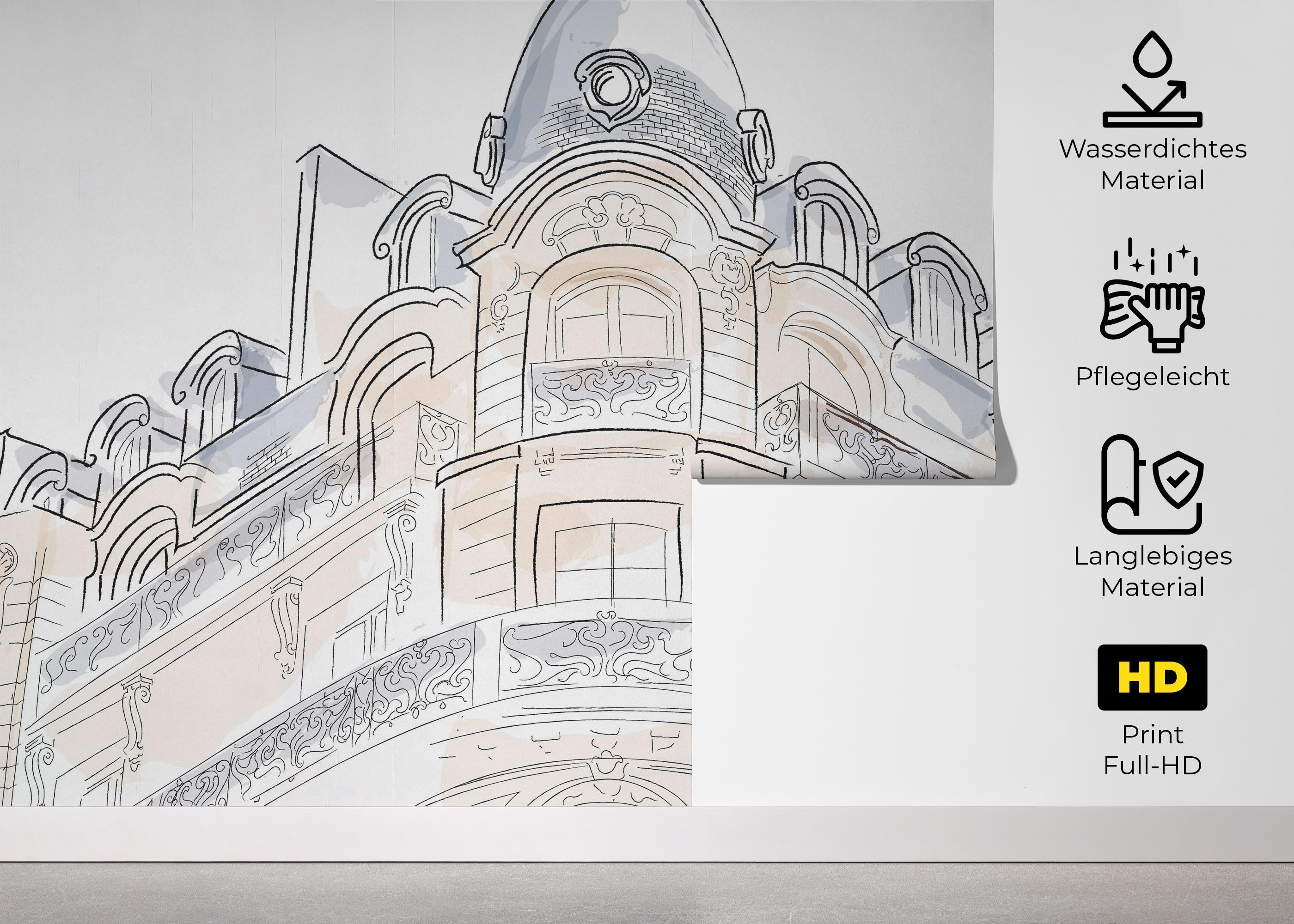 Fototapete Paris Architecture mockup 5