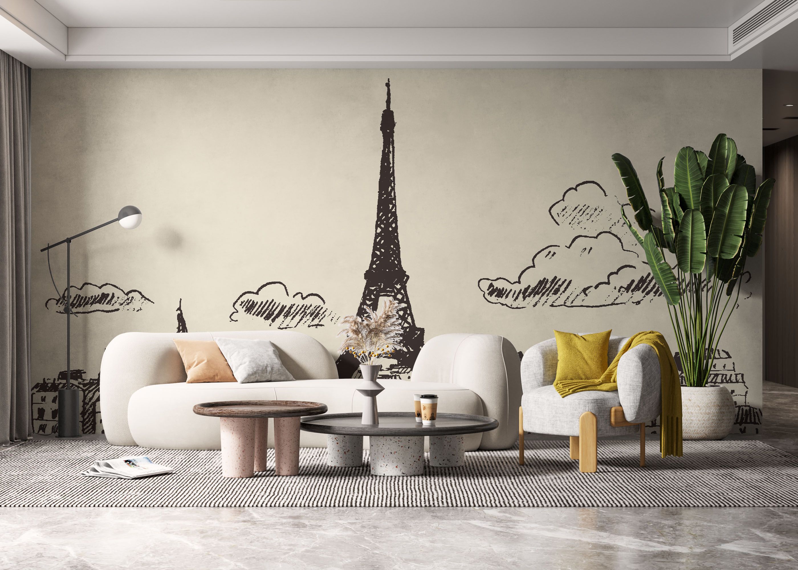 Eiffel Tower Sketch mockup 6