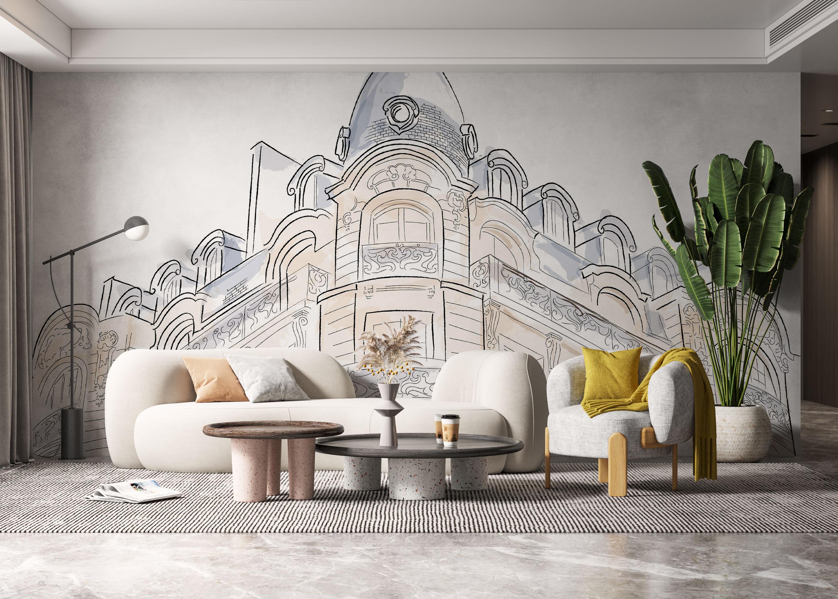 Fototapete Paris Architecture mockup 6