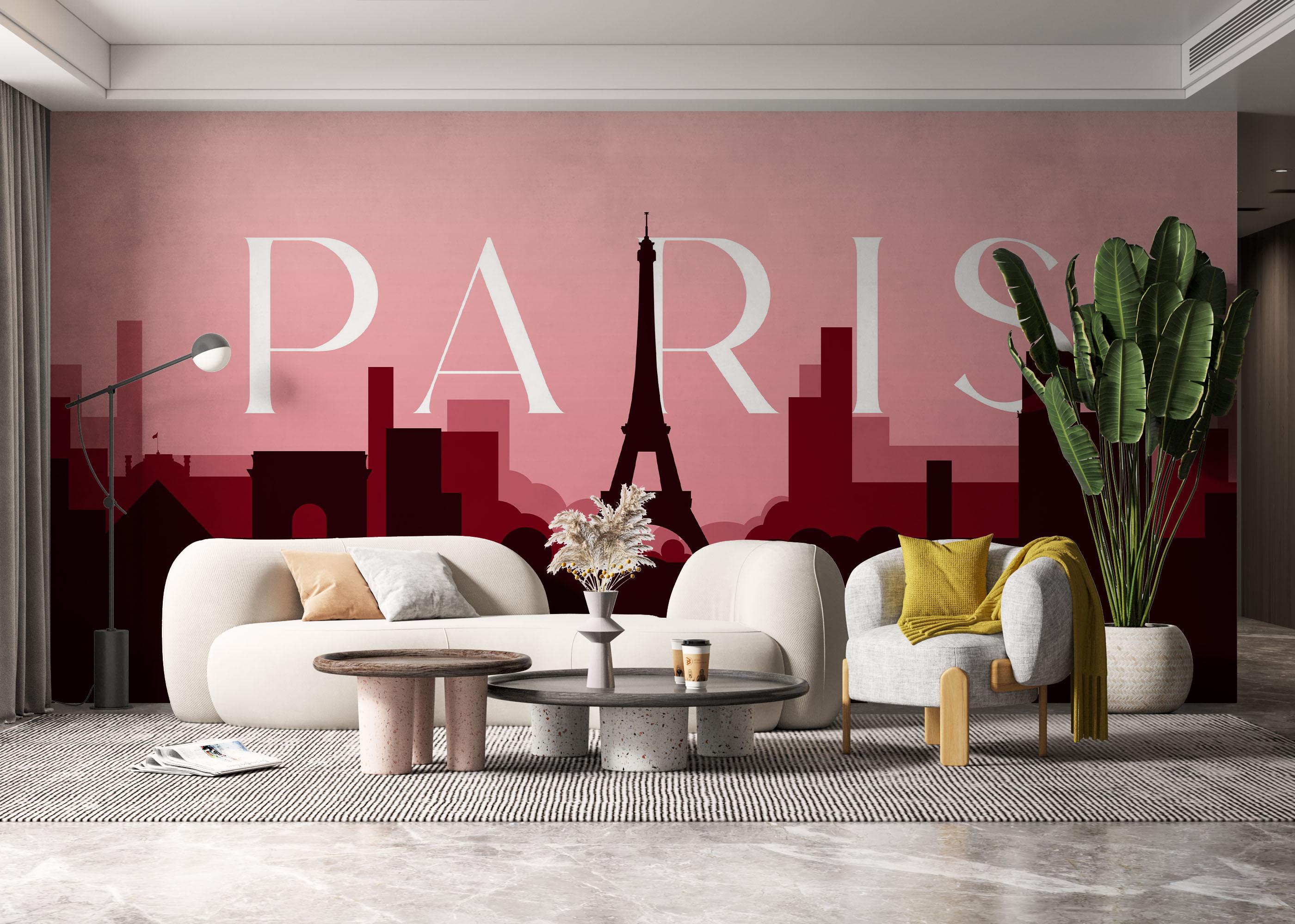 Fototapete Red Light Paris mockup 6