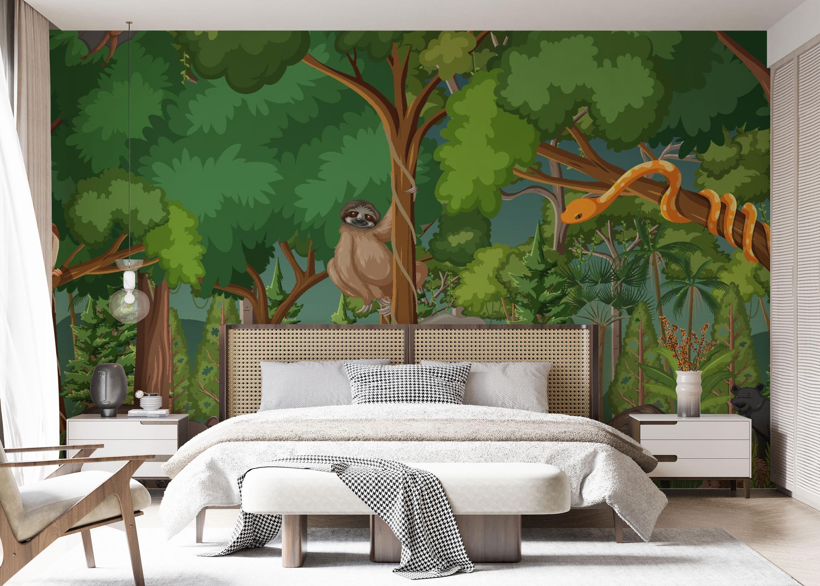 Fototapete Animal Forest Kids mockup 7
