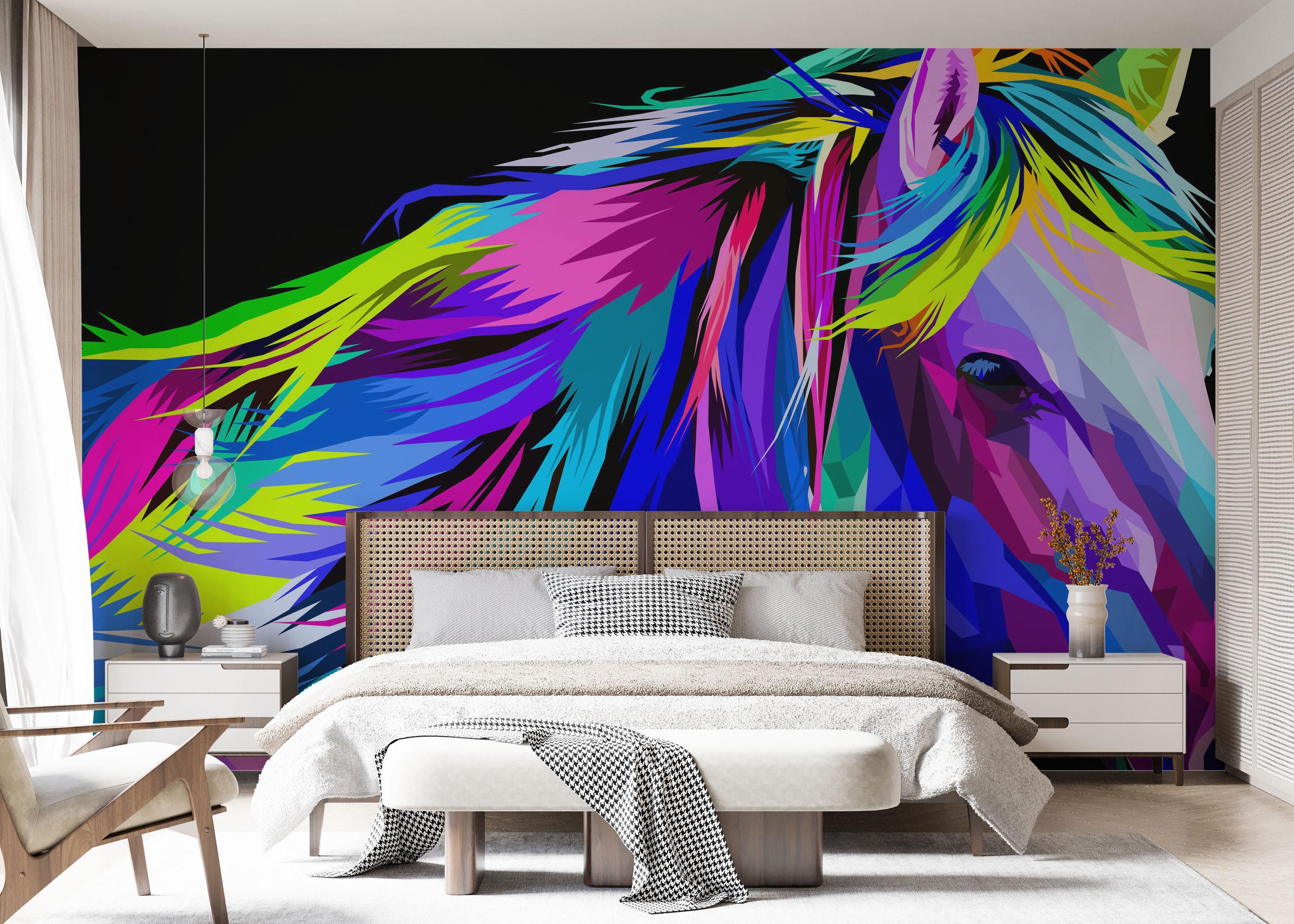 Fototapete Beautiful Color Horse mockup 7