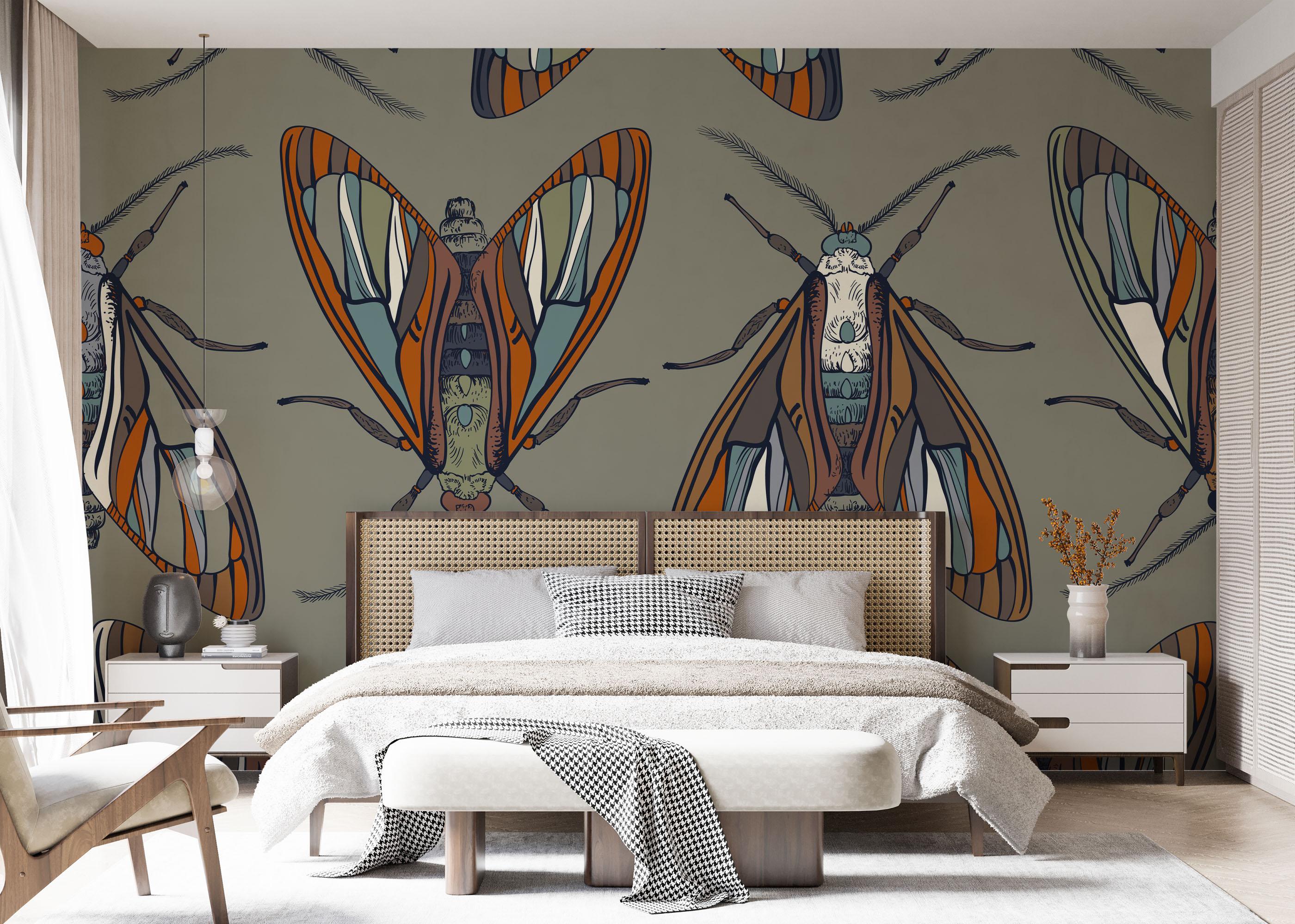 Fototapete Brown Insect mockup 7