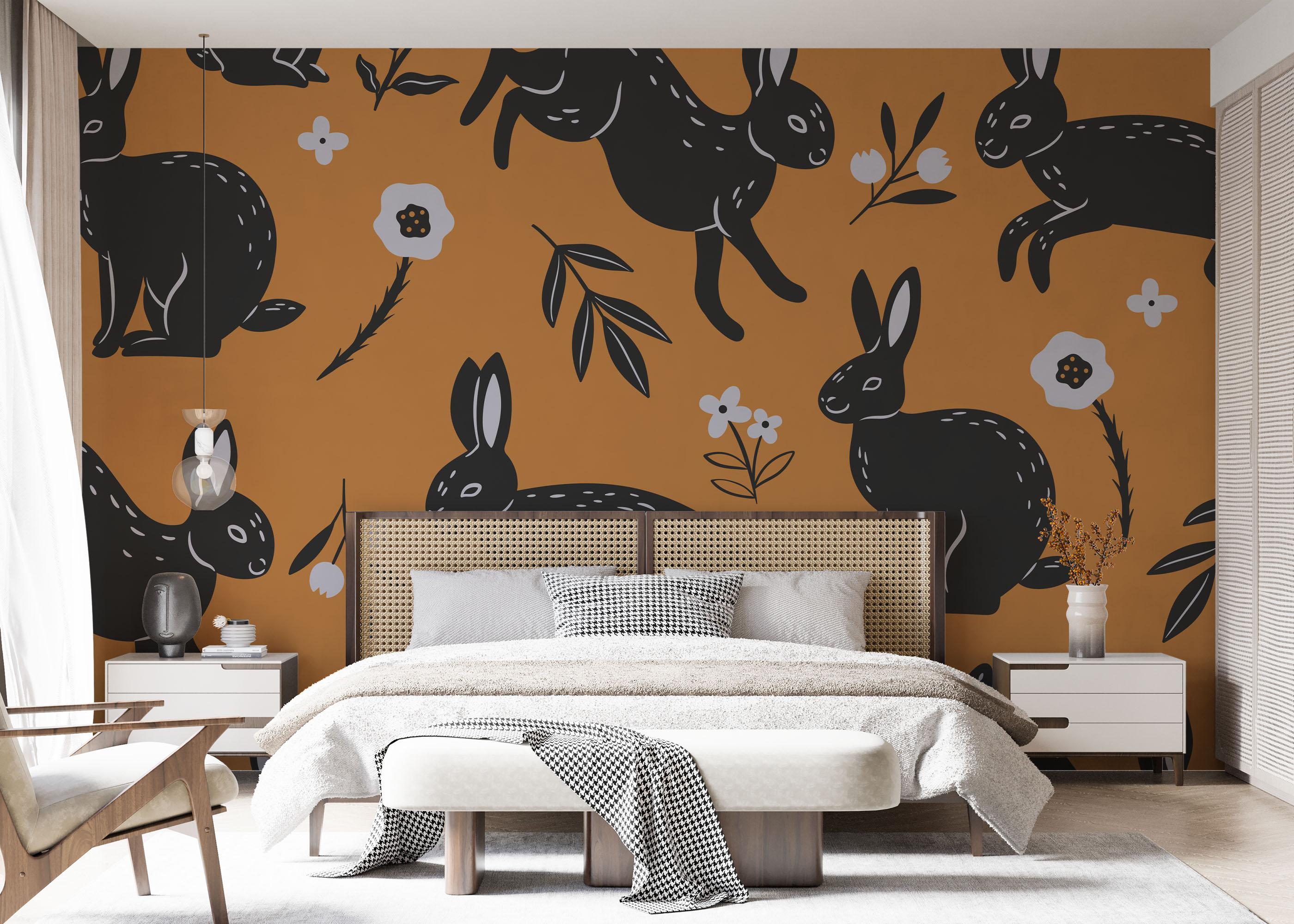 Fototapete Bunny Pattern Art mockup 7