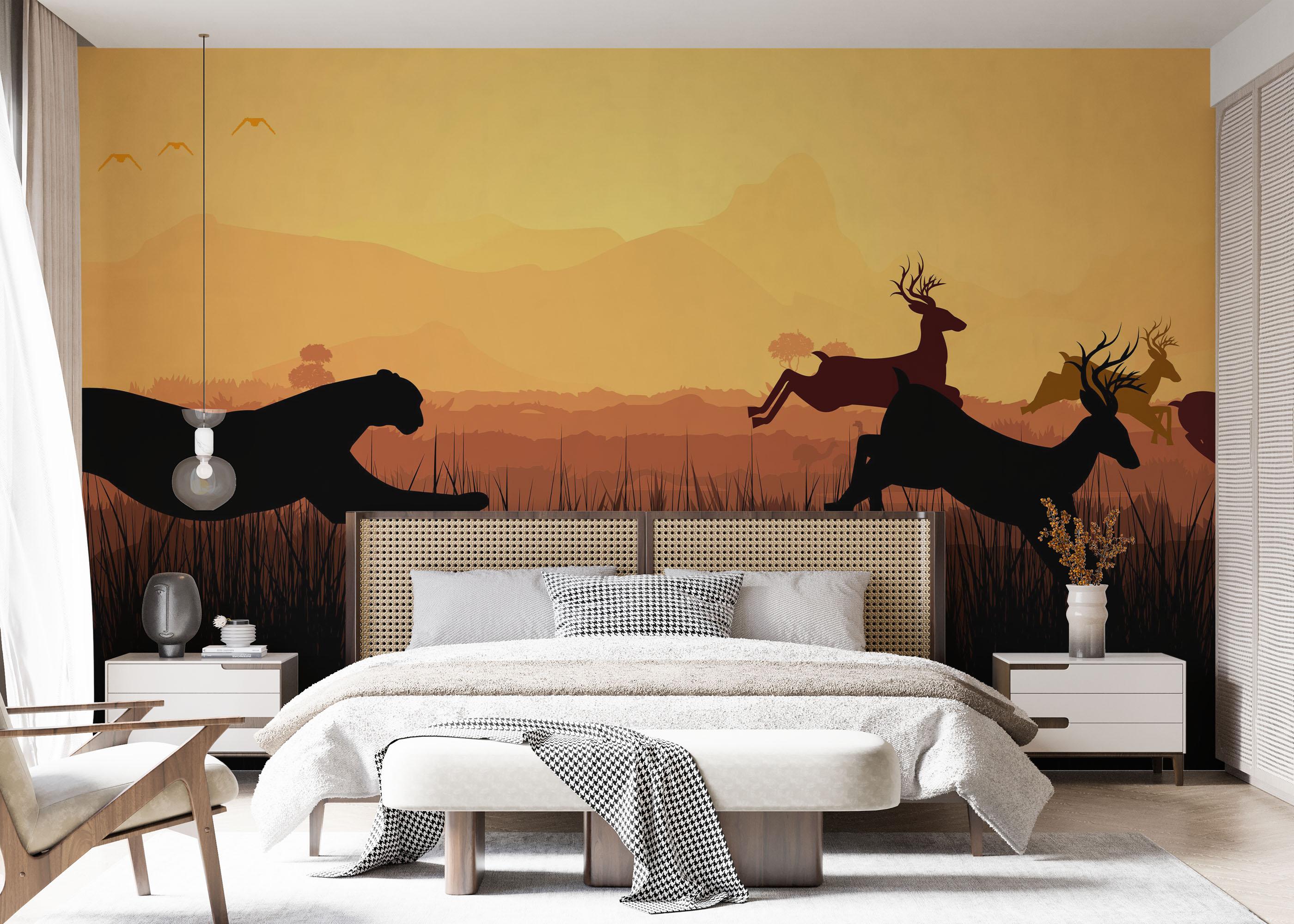 Fototapete Cheetah Hunting mockup 7