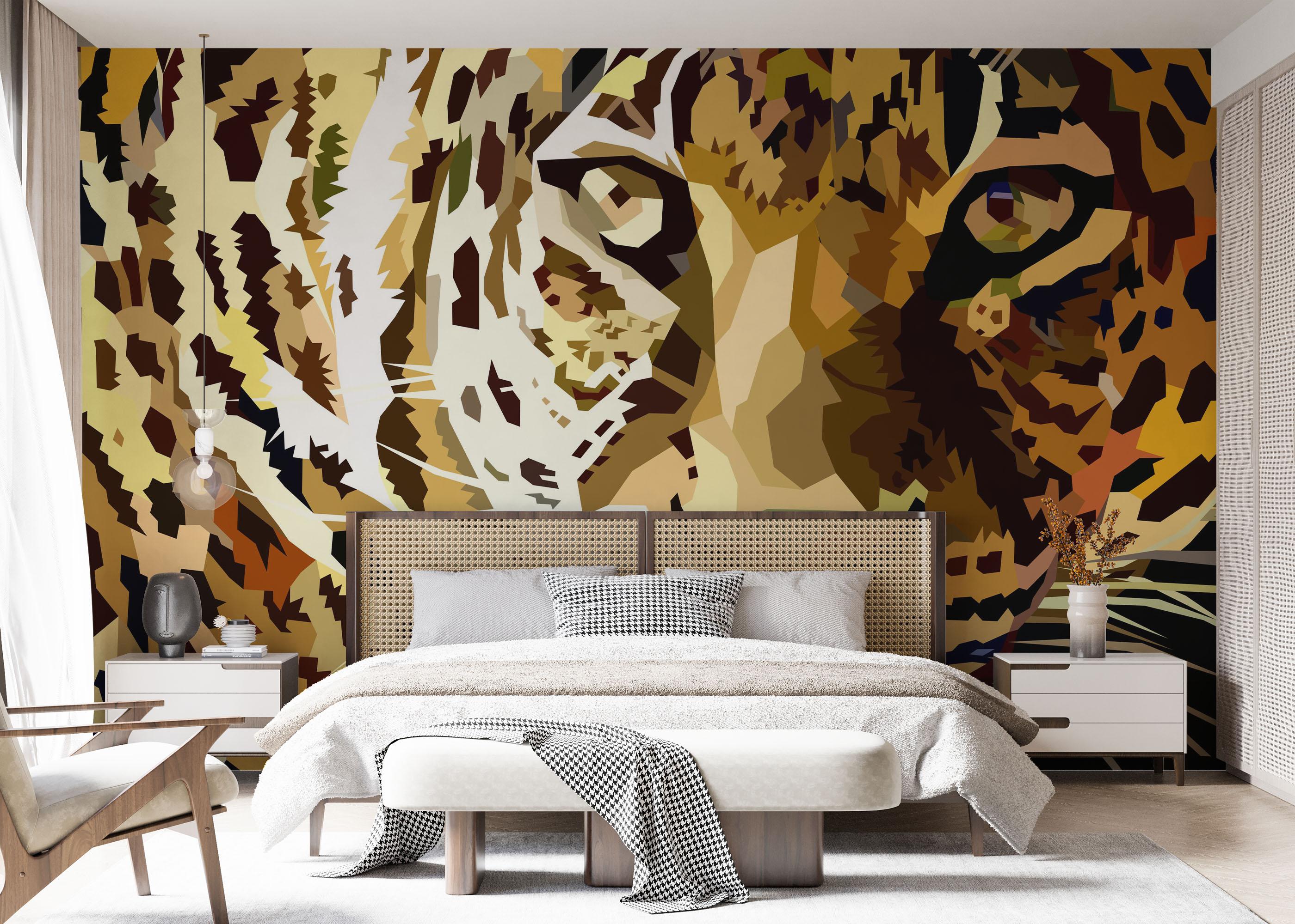 Fototapete Colorful Ceetah Head mockup 7