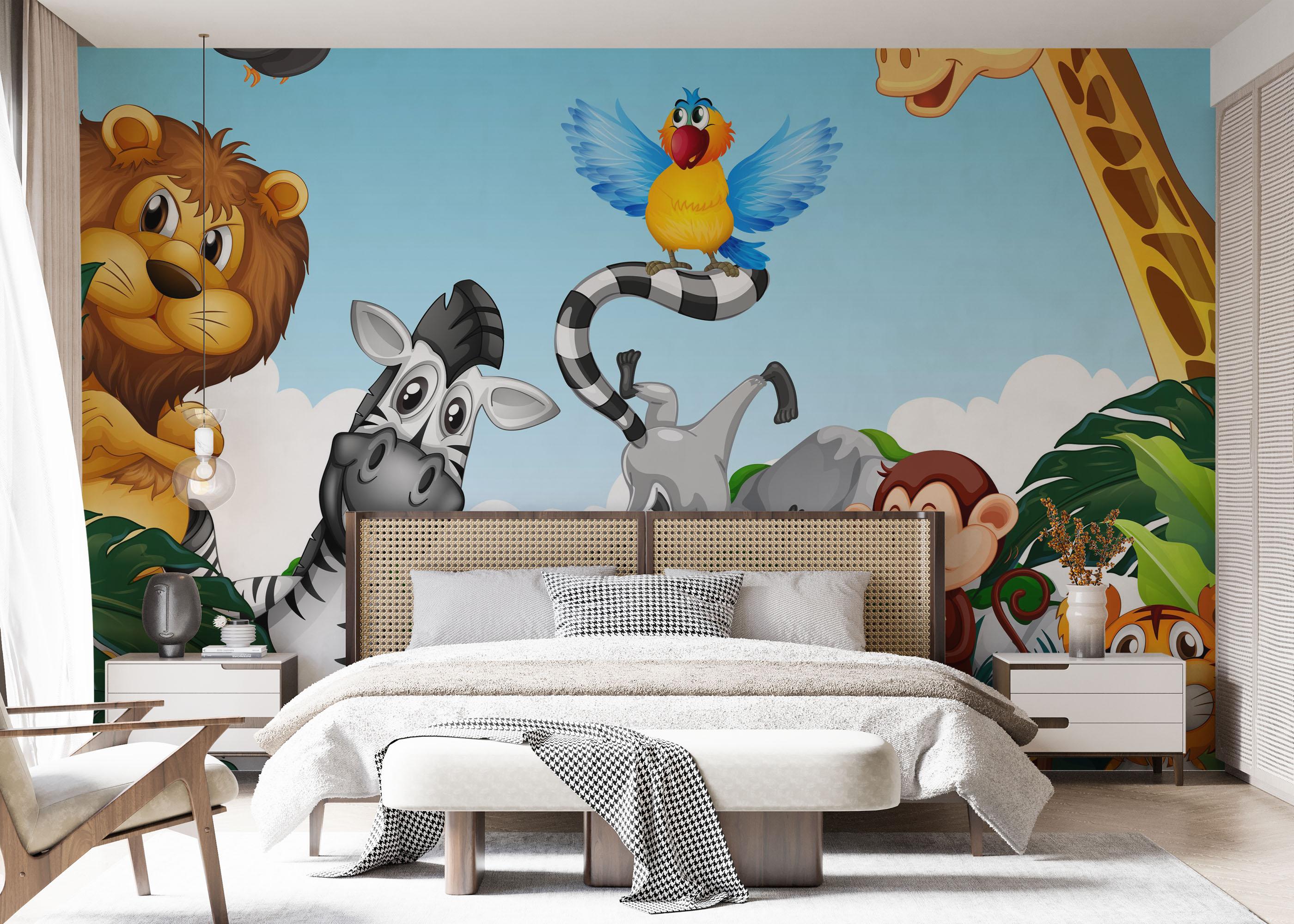 Fototapete Cool Friendly Animals mockup 7