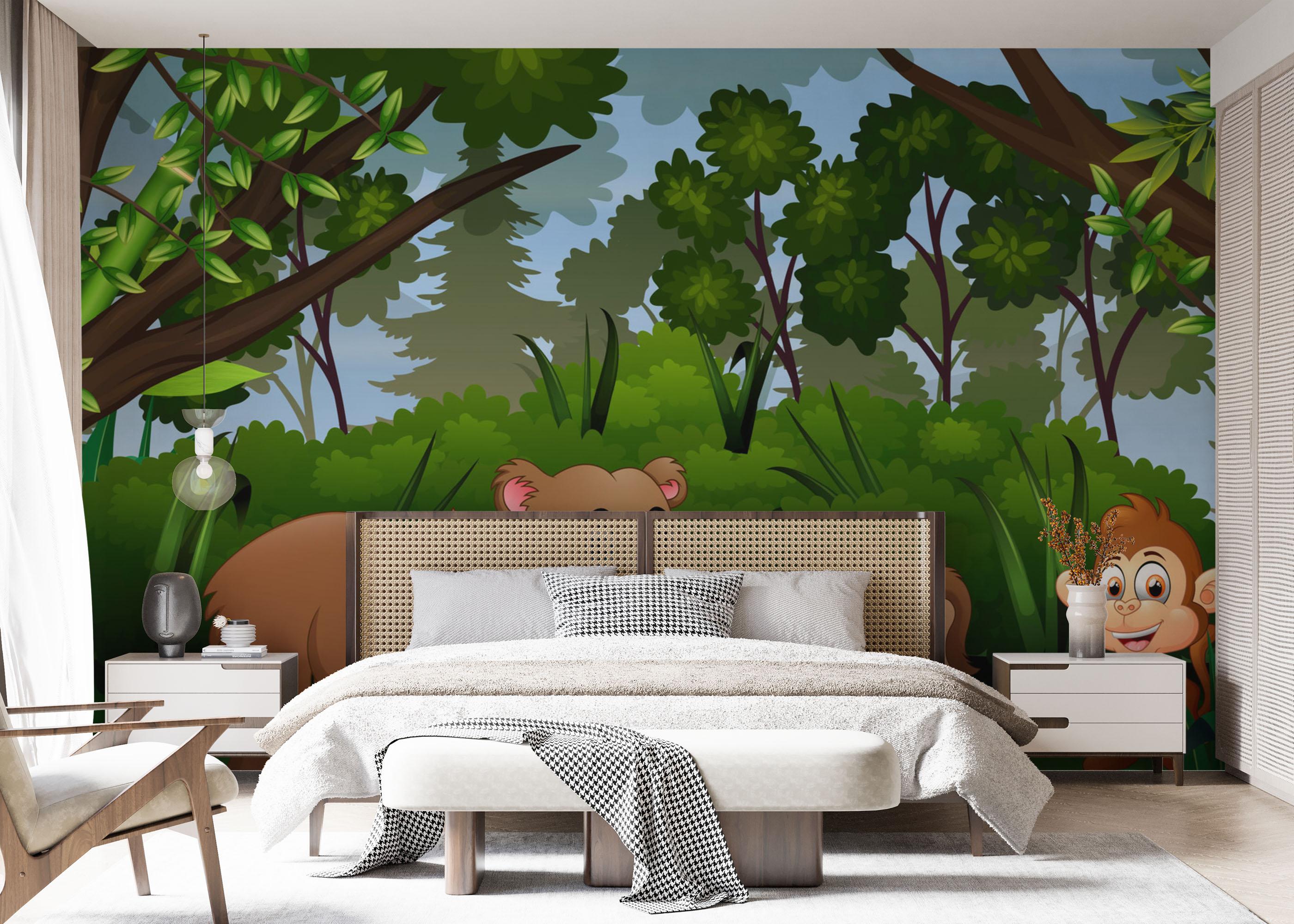 Fototapete Cute Bear Cartoon mockup 7