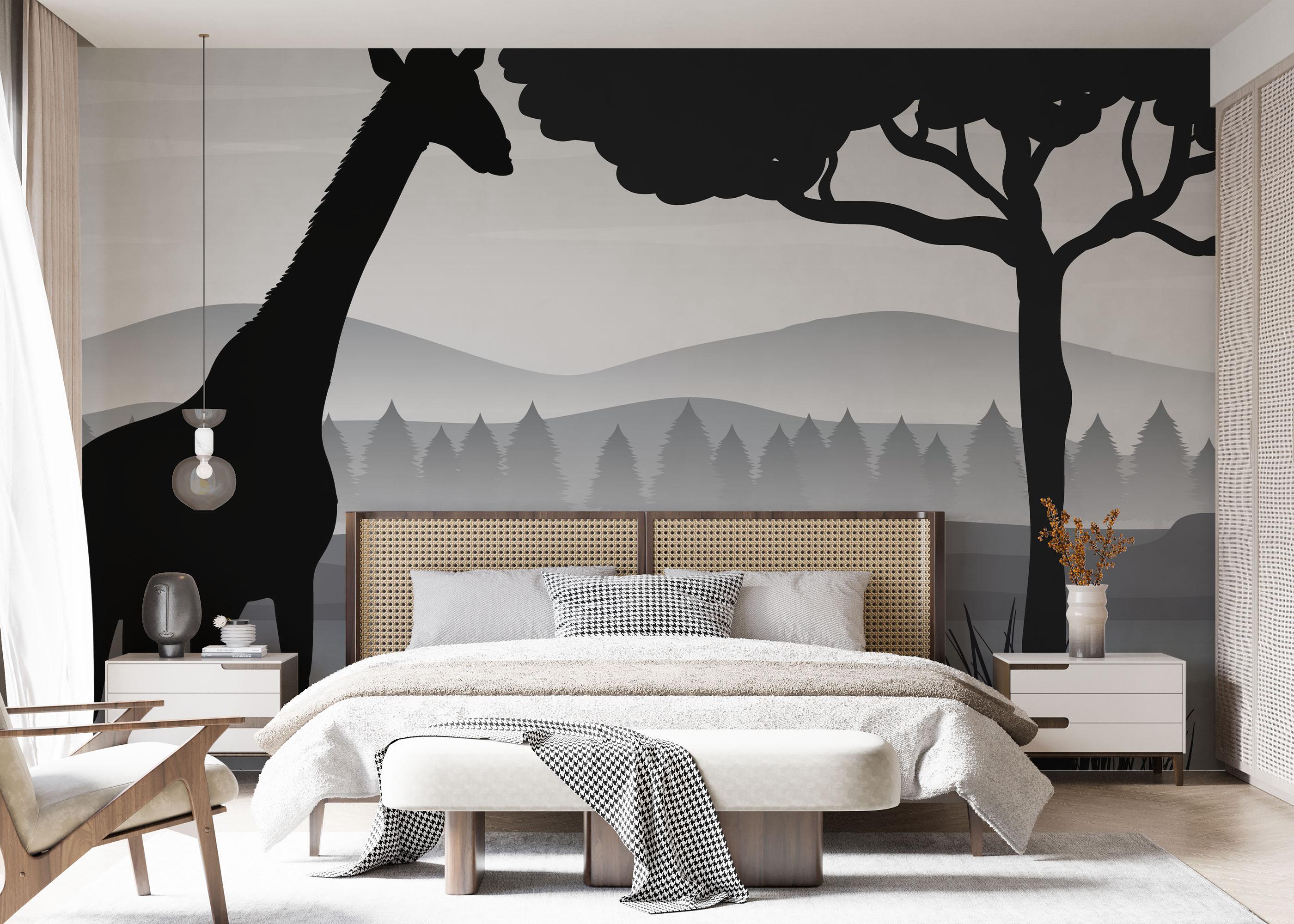 Fototapete Zebra Shilouette Art mockup 7