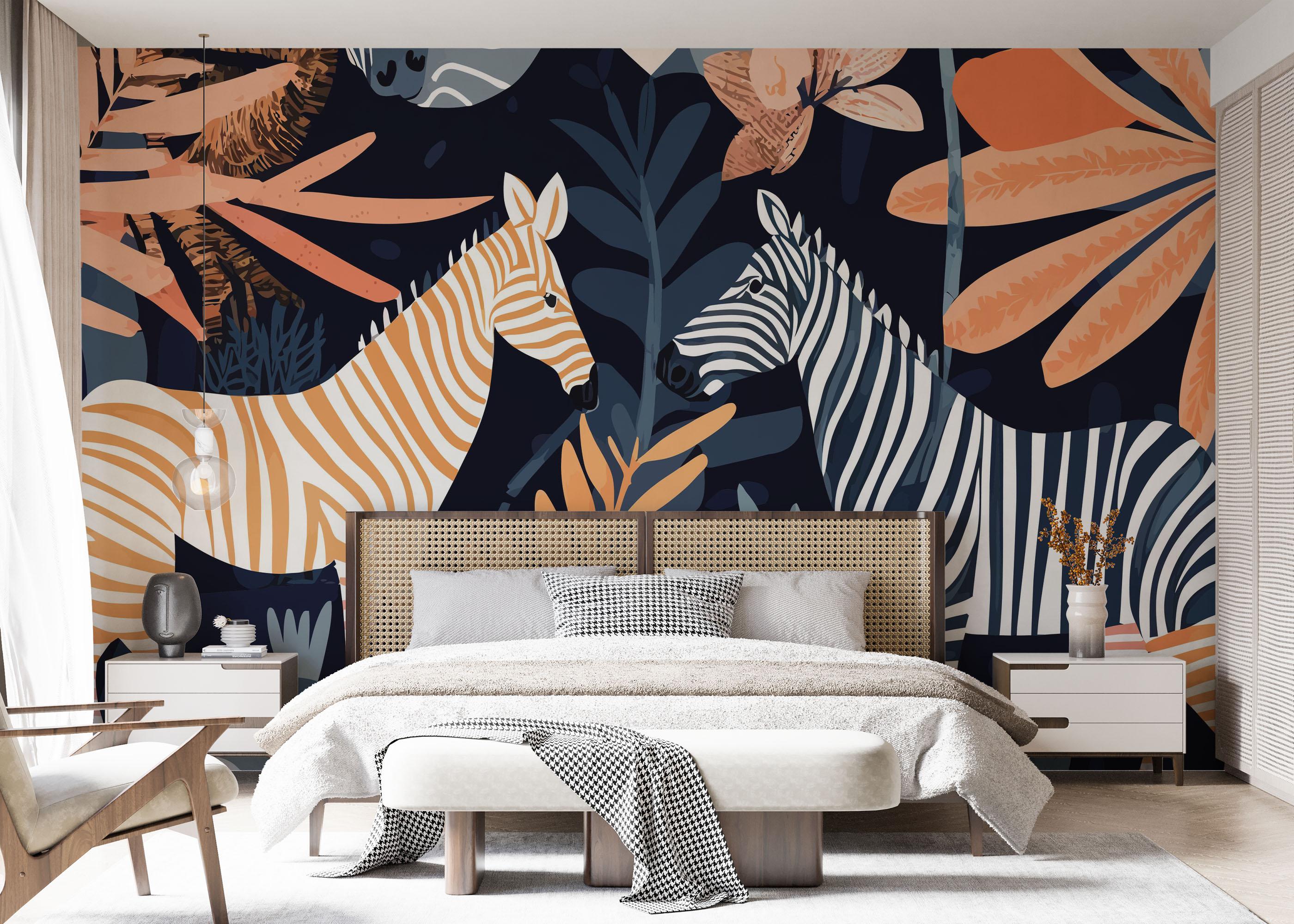 Fototapete Zebra Wall Art mockup 7