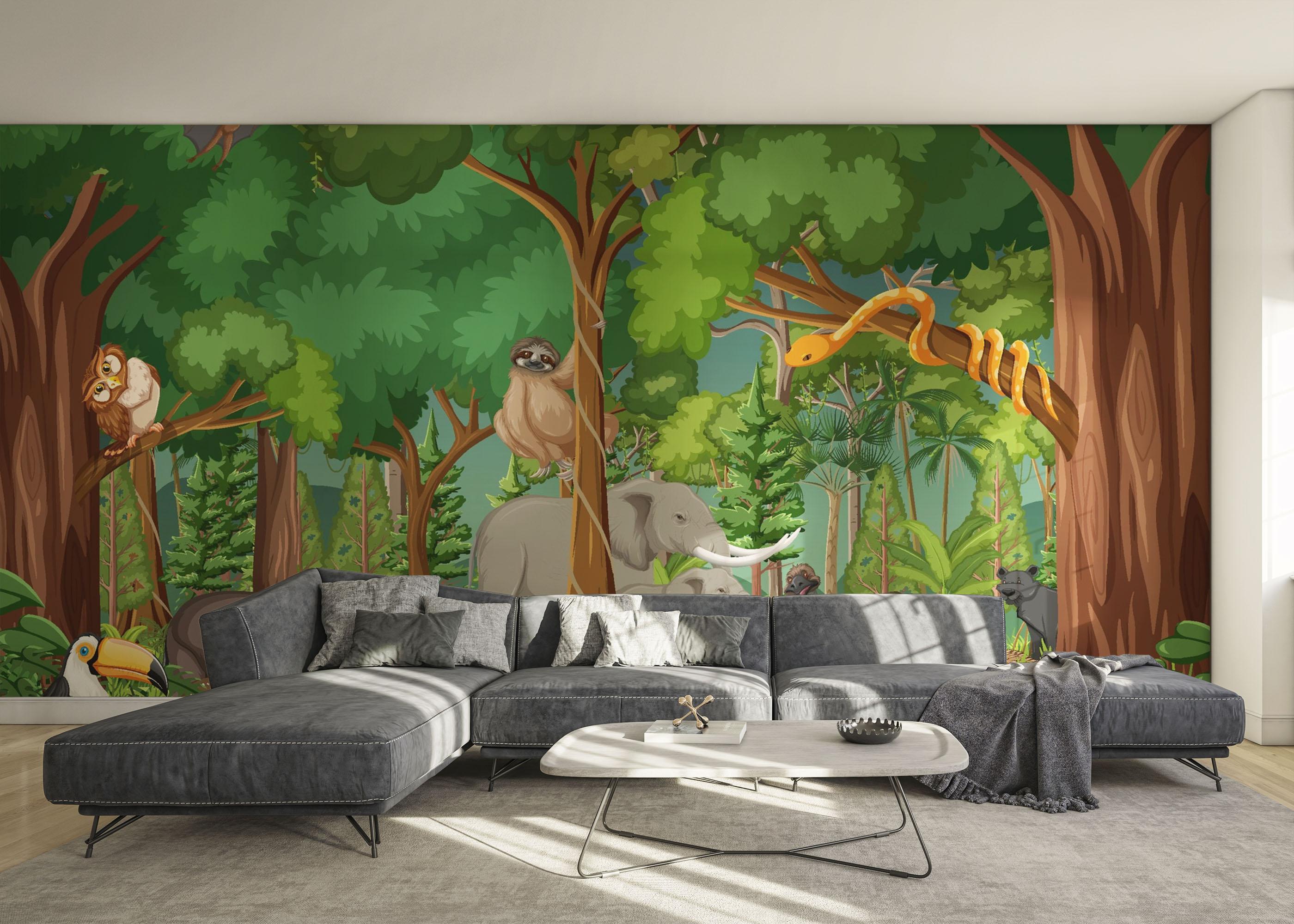 Fototapete Animal Forest Kids mockup 0