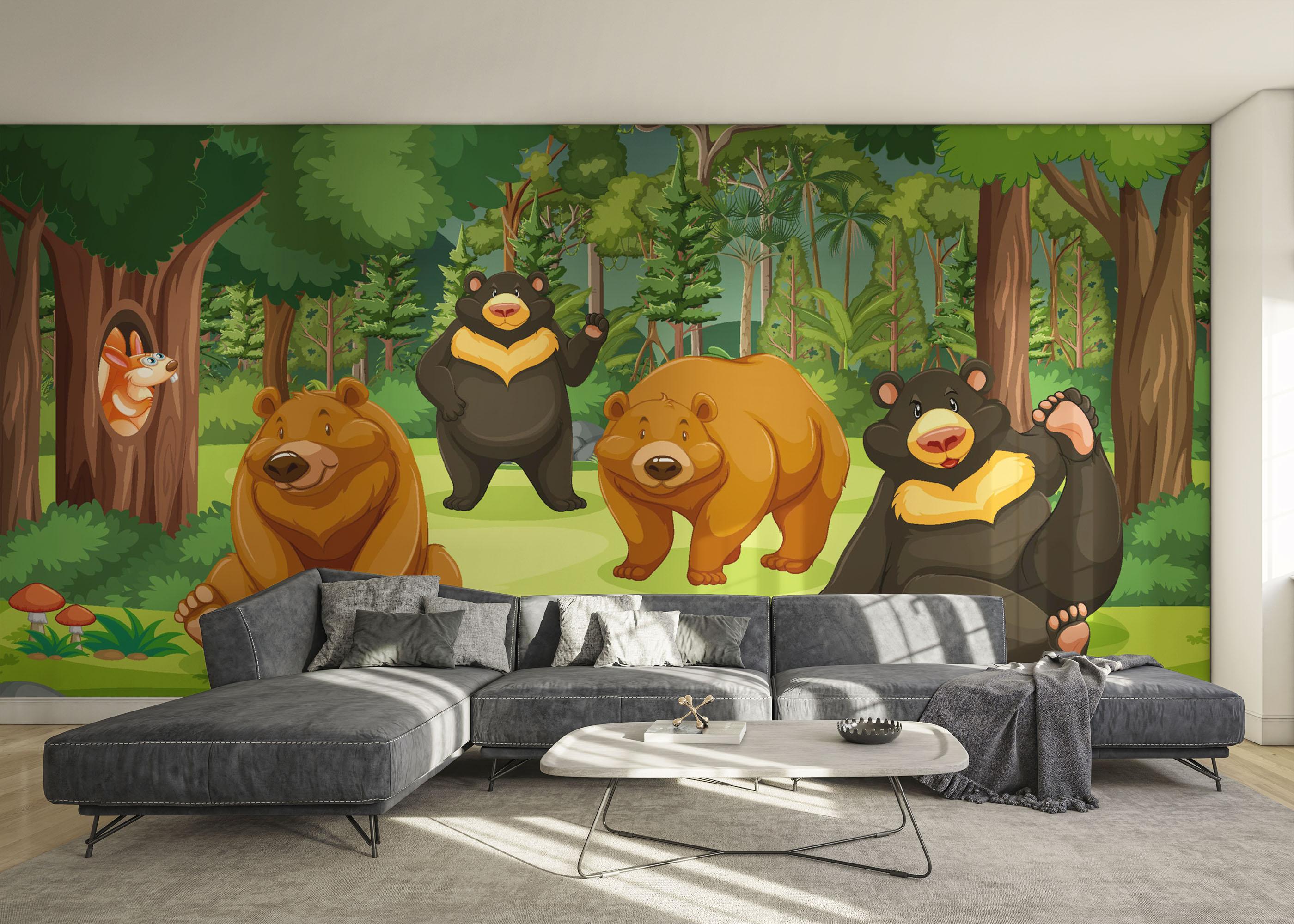 Fototapete Bear Family mockup 0
