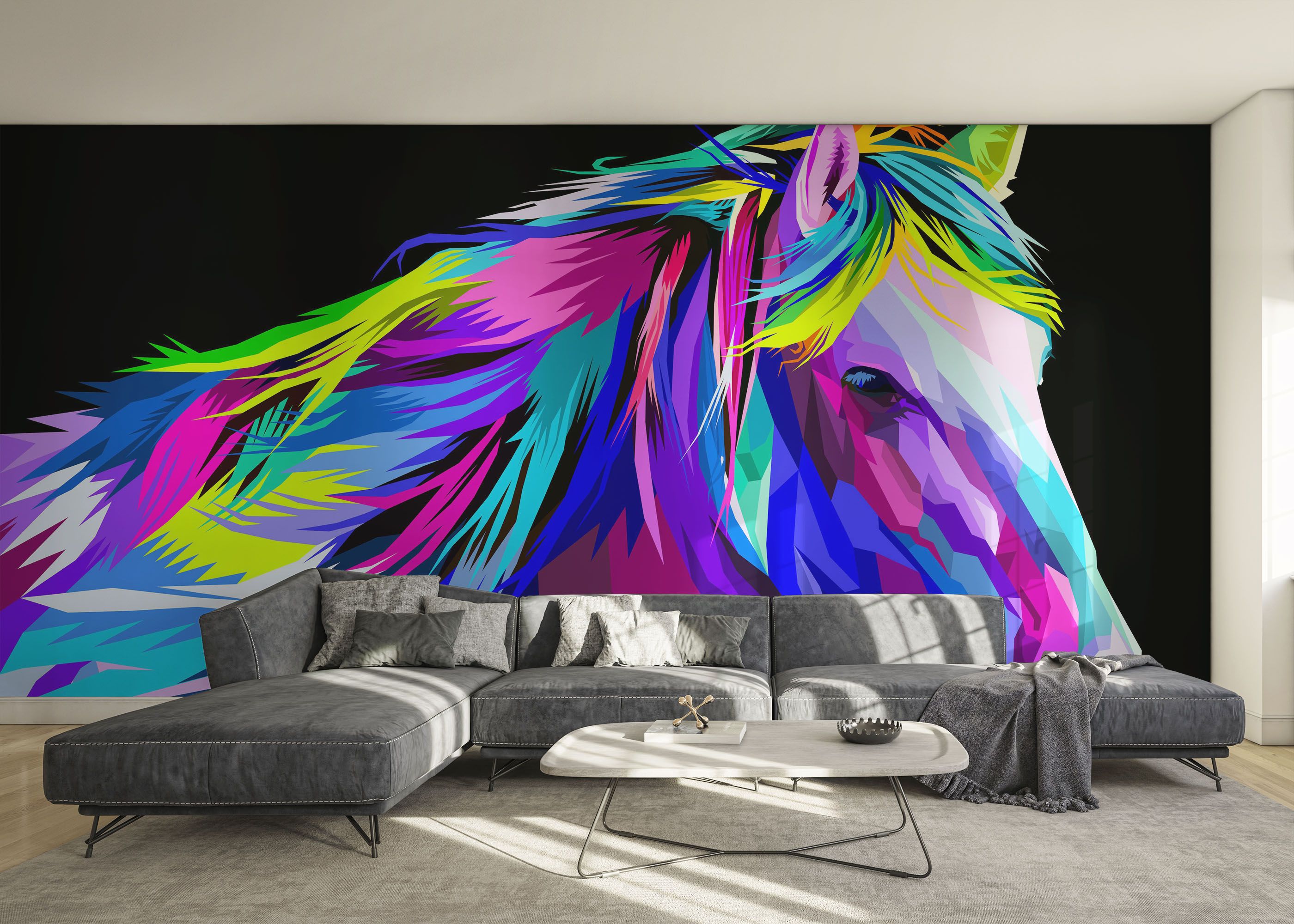 Beautiful Color Horse mockup 0