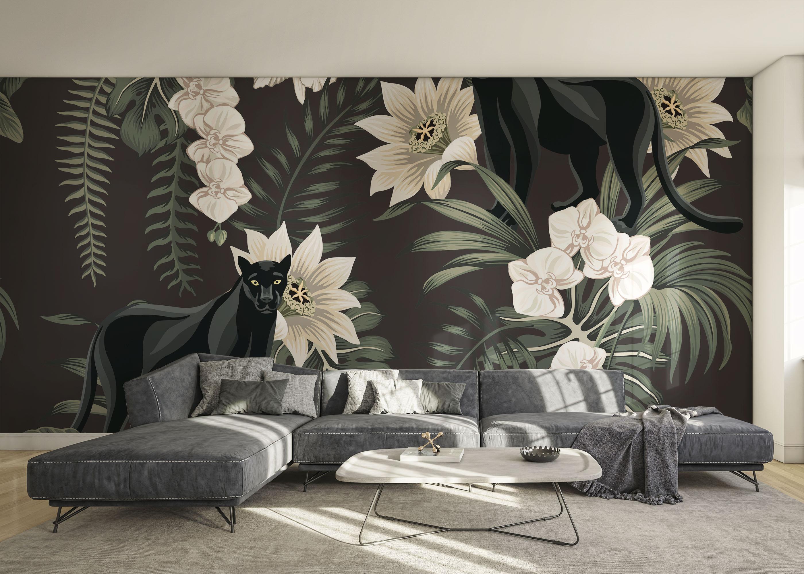 Fototapete Black Panther Art mockup 0