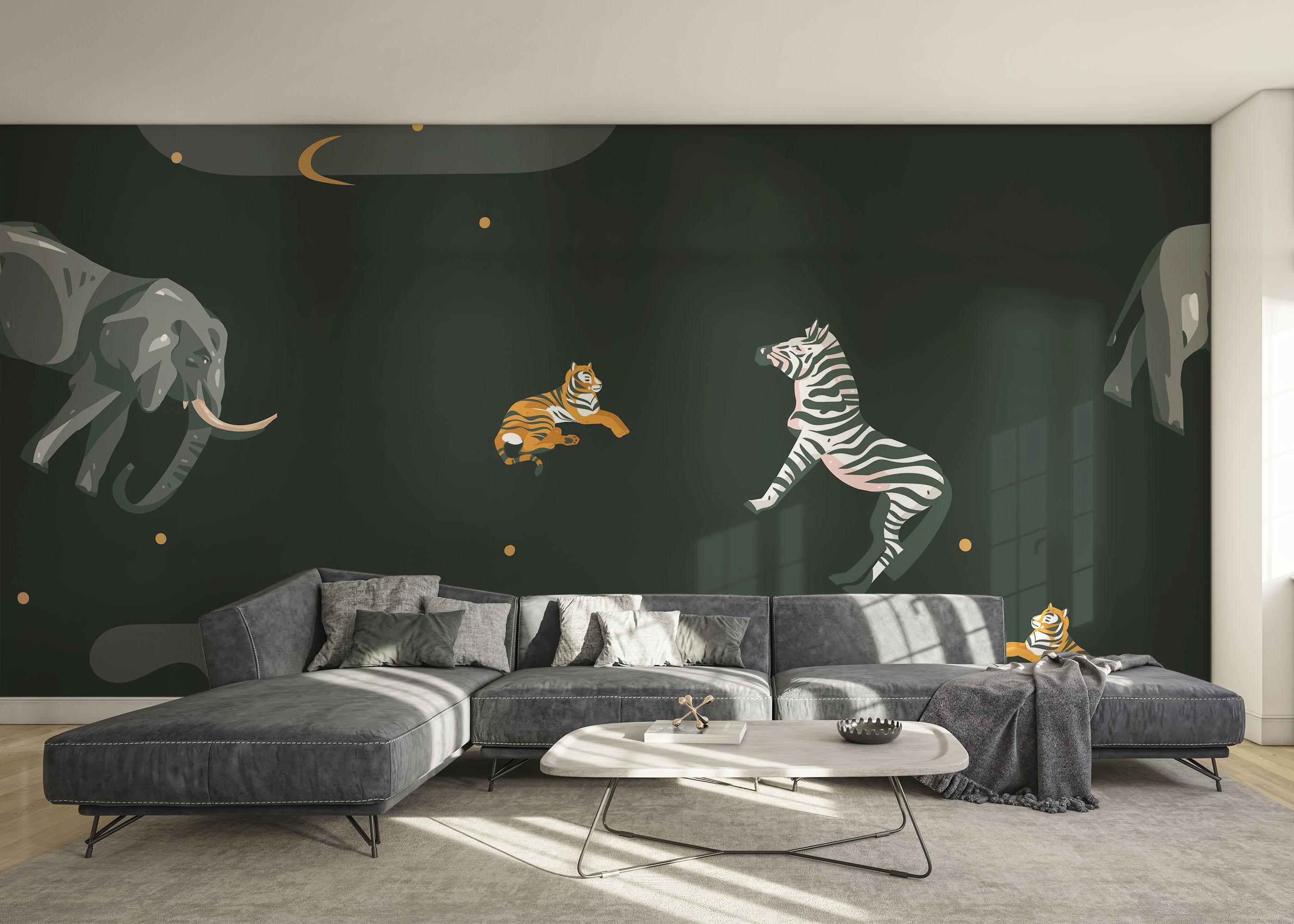 Fototapete Cartoon Animals mockup 0