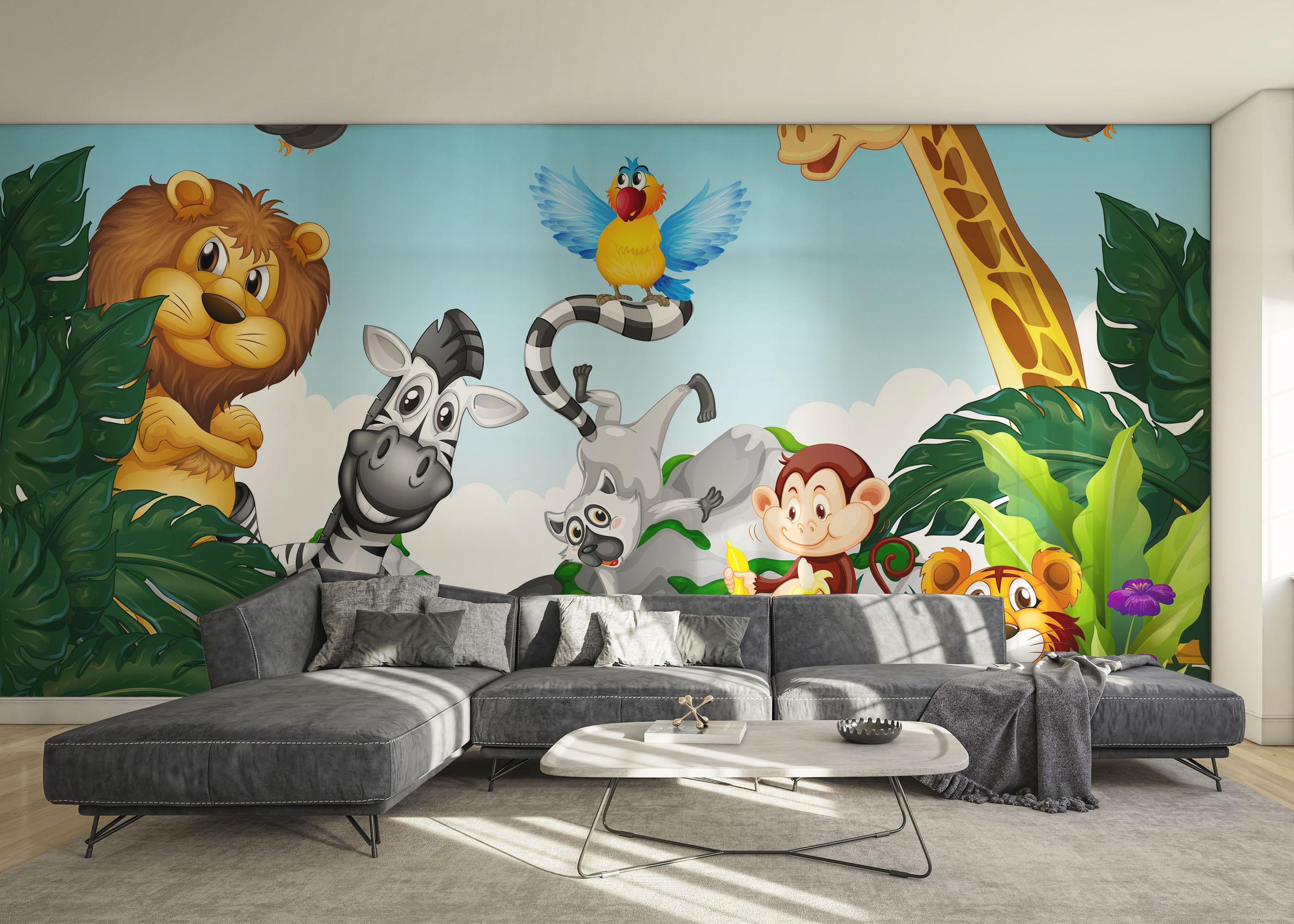 Fototapete Cool Friendly Animals mockup 0