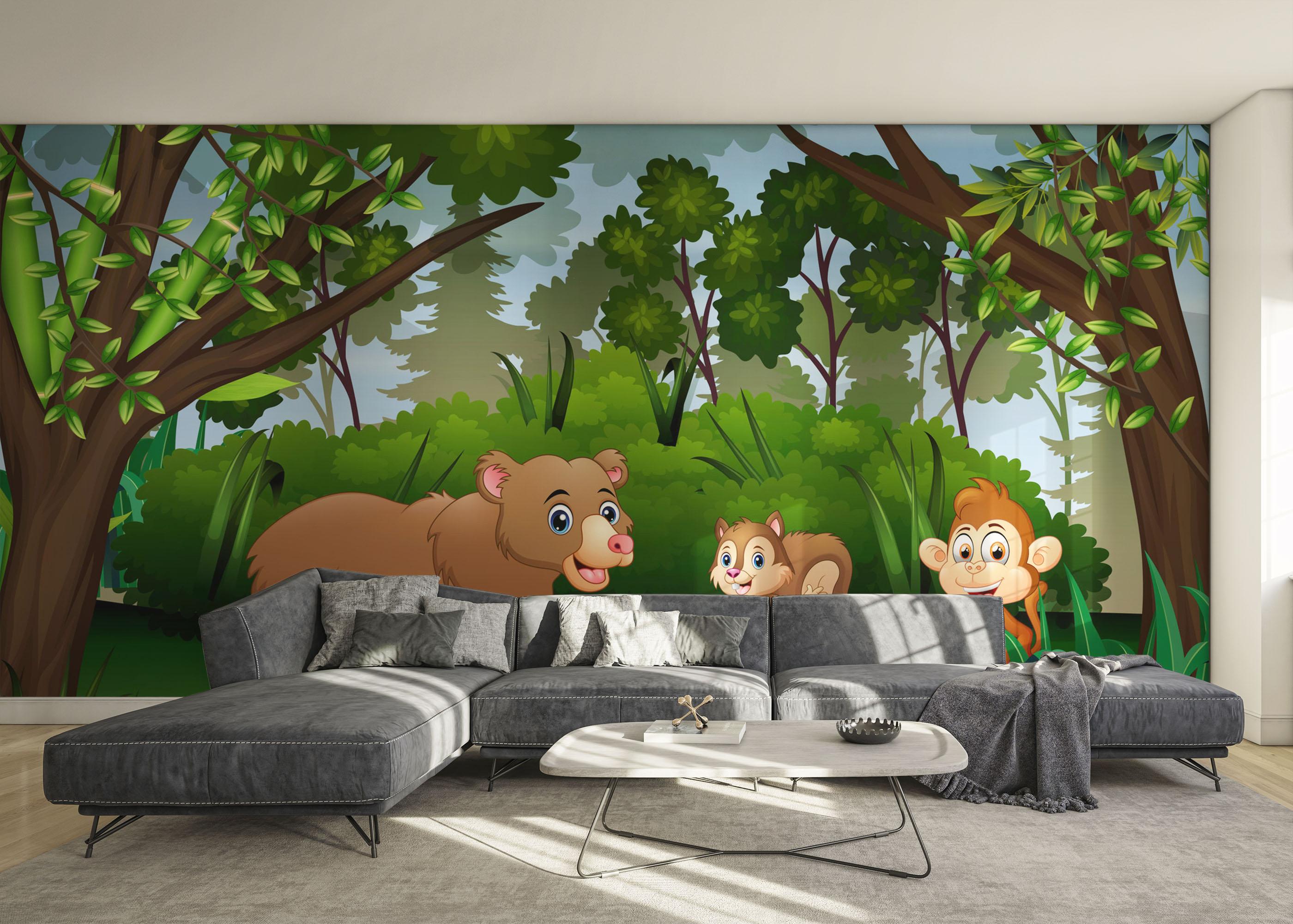 Fototapete Cute Bear Cartoon mockup 0