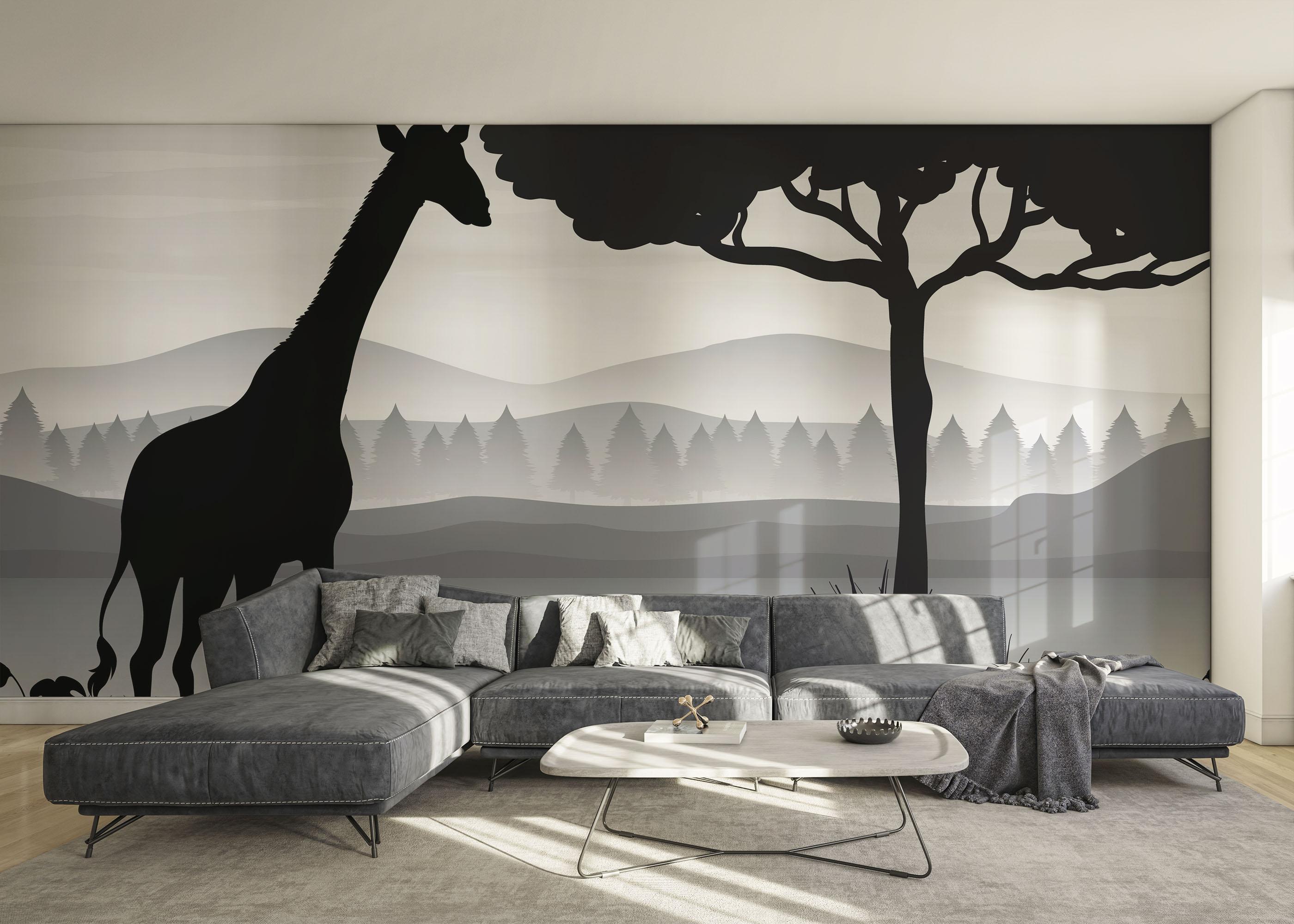 Fototapete Zebra Shilouette Art mockup 0
