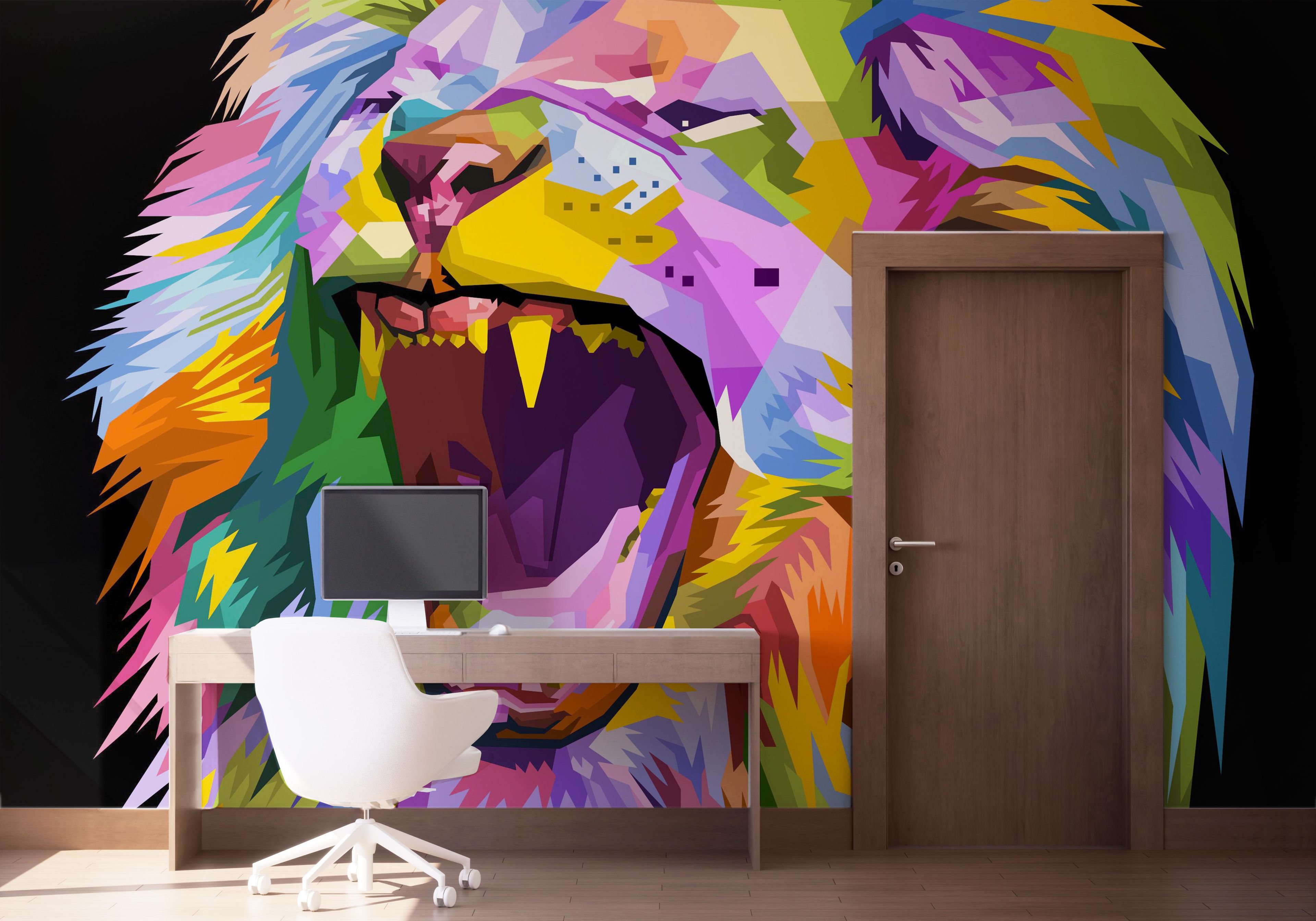 Angry Lion Head mockup 1