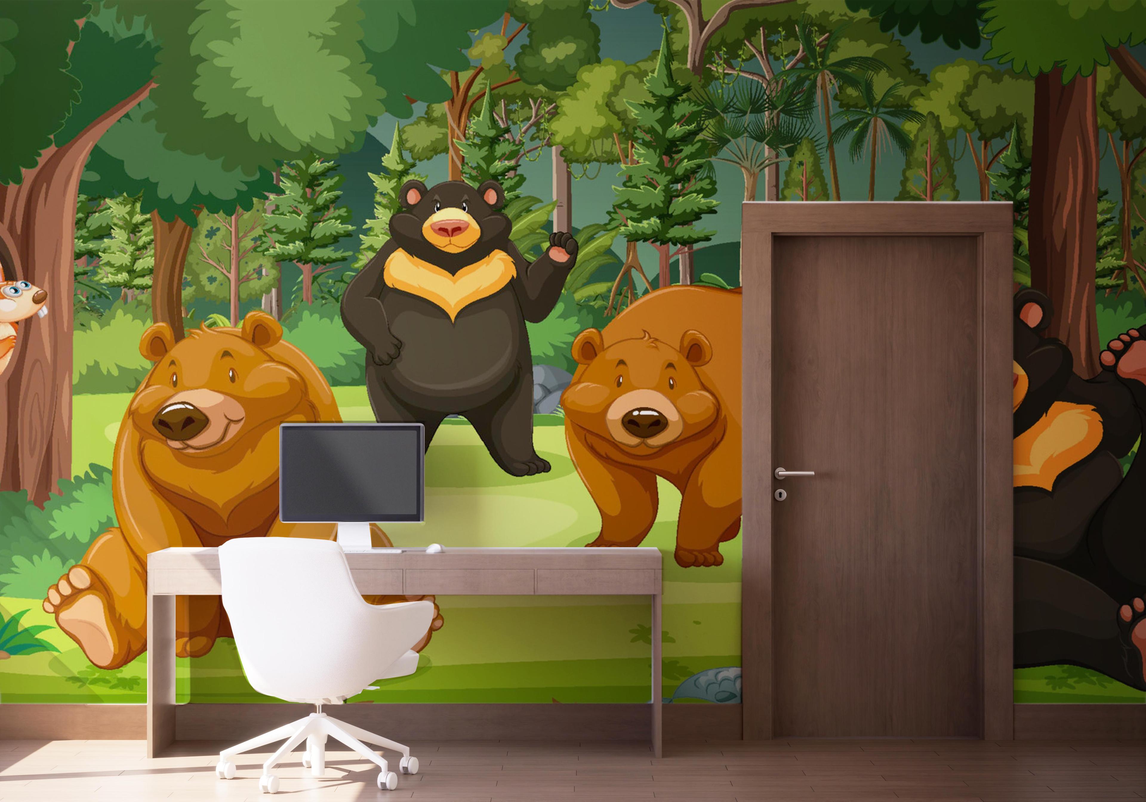Fototapete Bear Family mockup 1