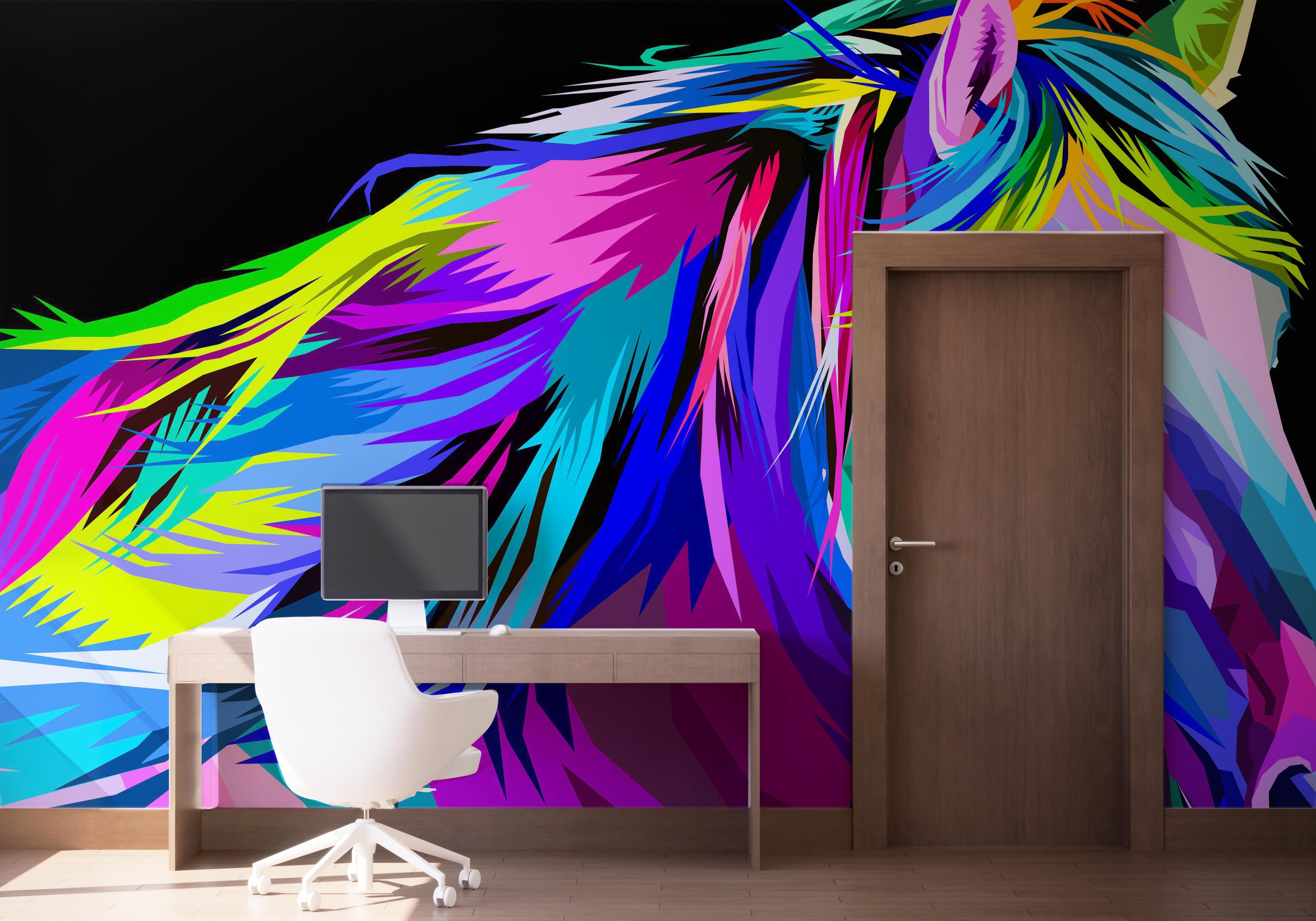 Fototapete Beautiful Color Horse mockup 1