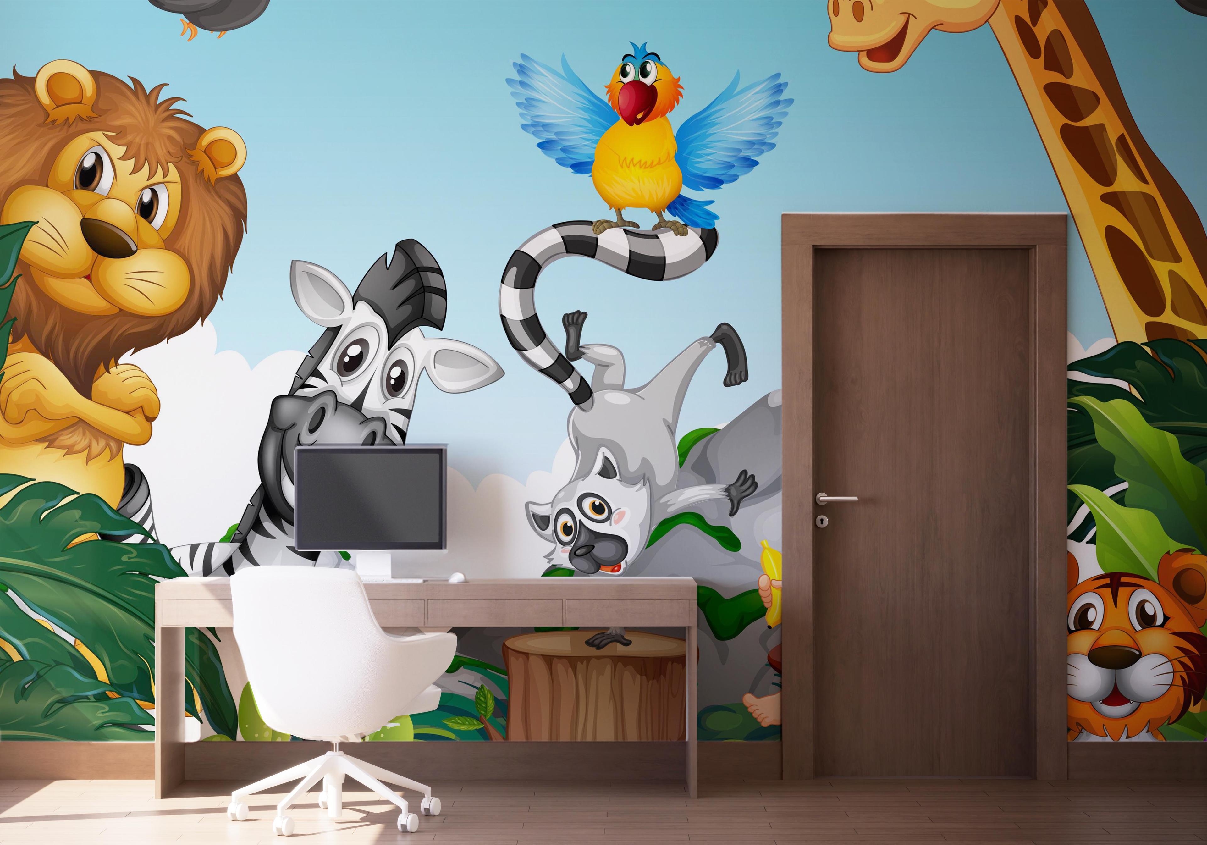 Fototapete Cool Friendly Animals mockup 1