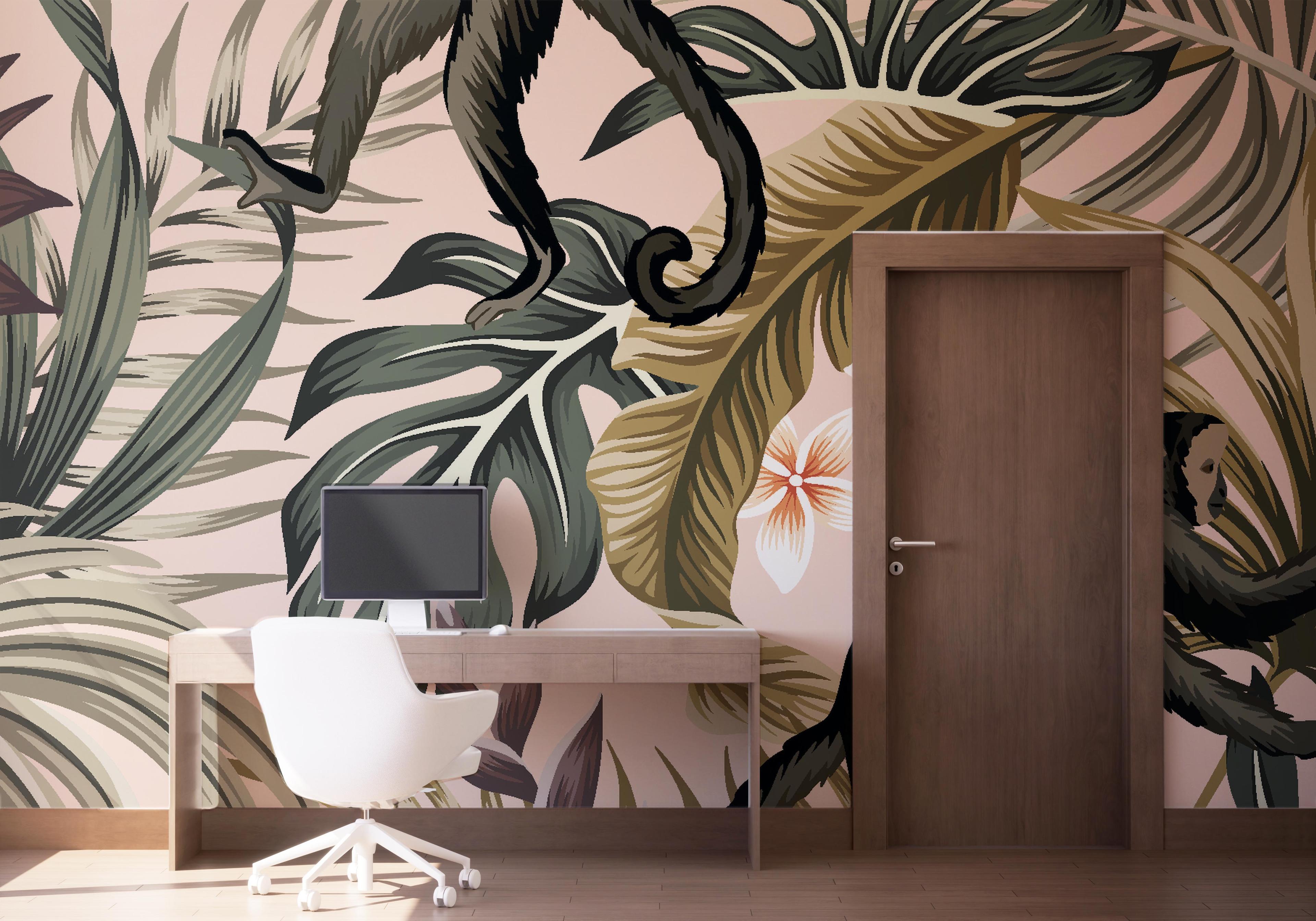 Fototapete Grey Monkey Art mockup 1