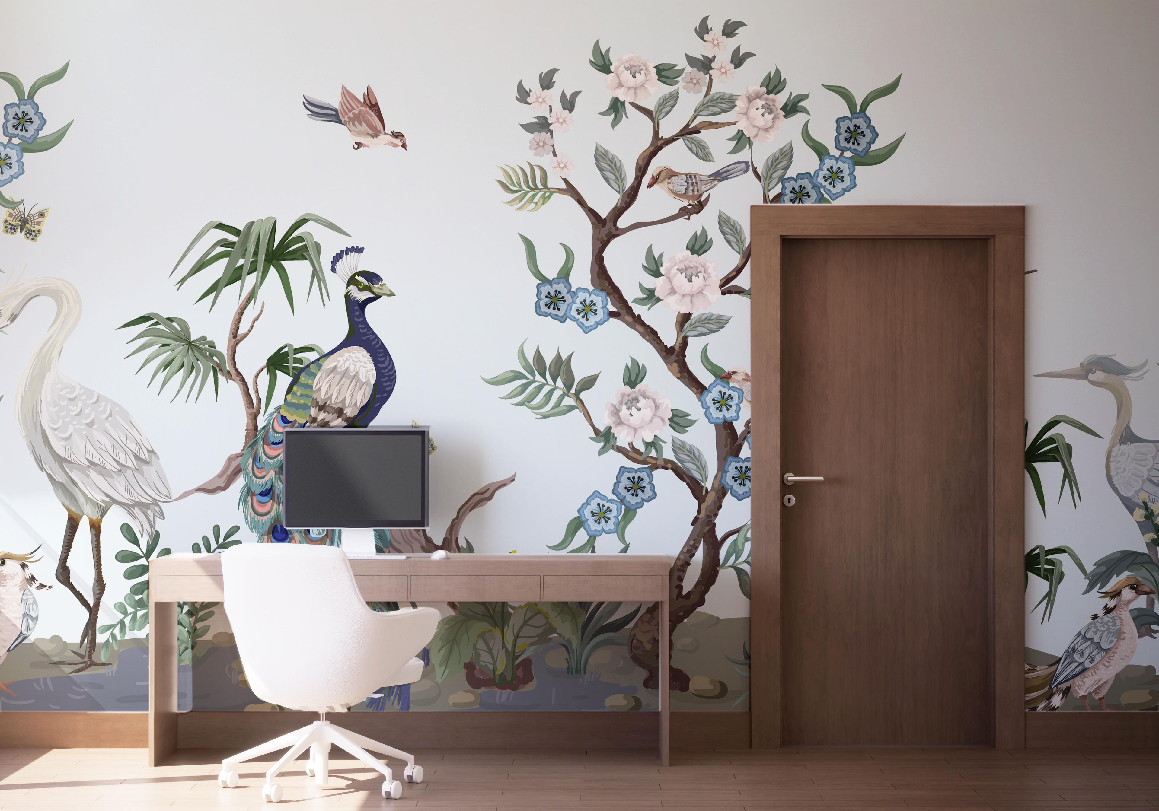 Pretty Tree Birds Art mockup 1