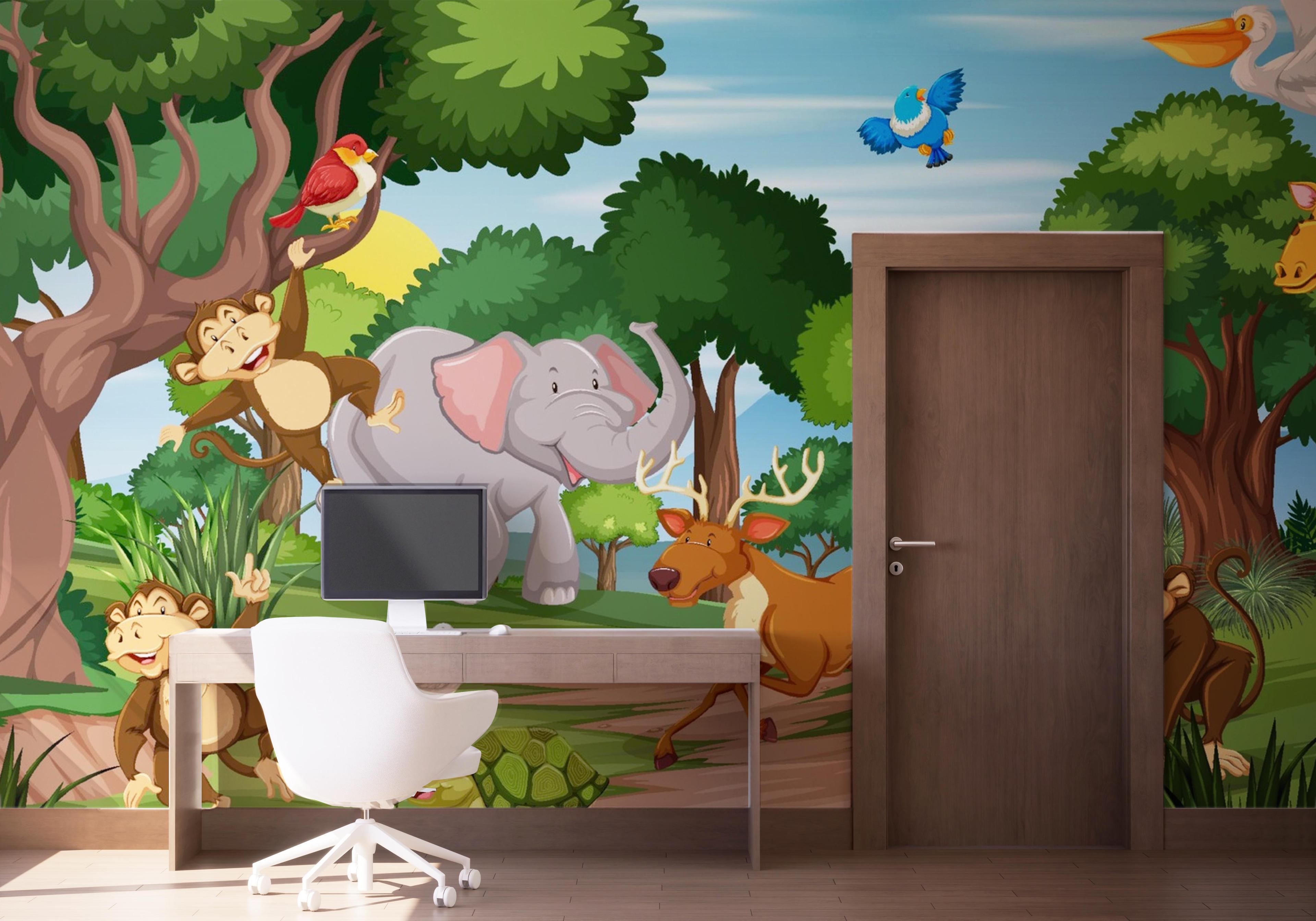 Fototapete Wild Animal Running mockup 1