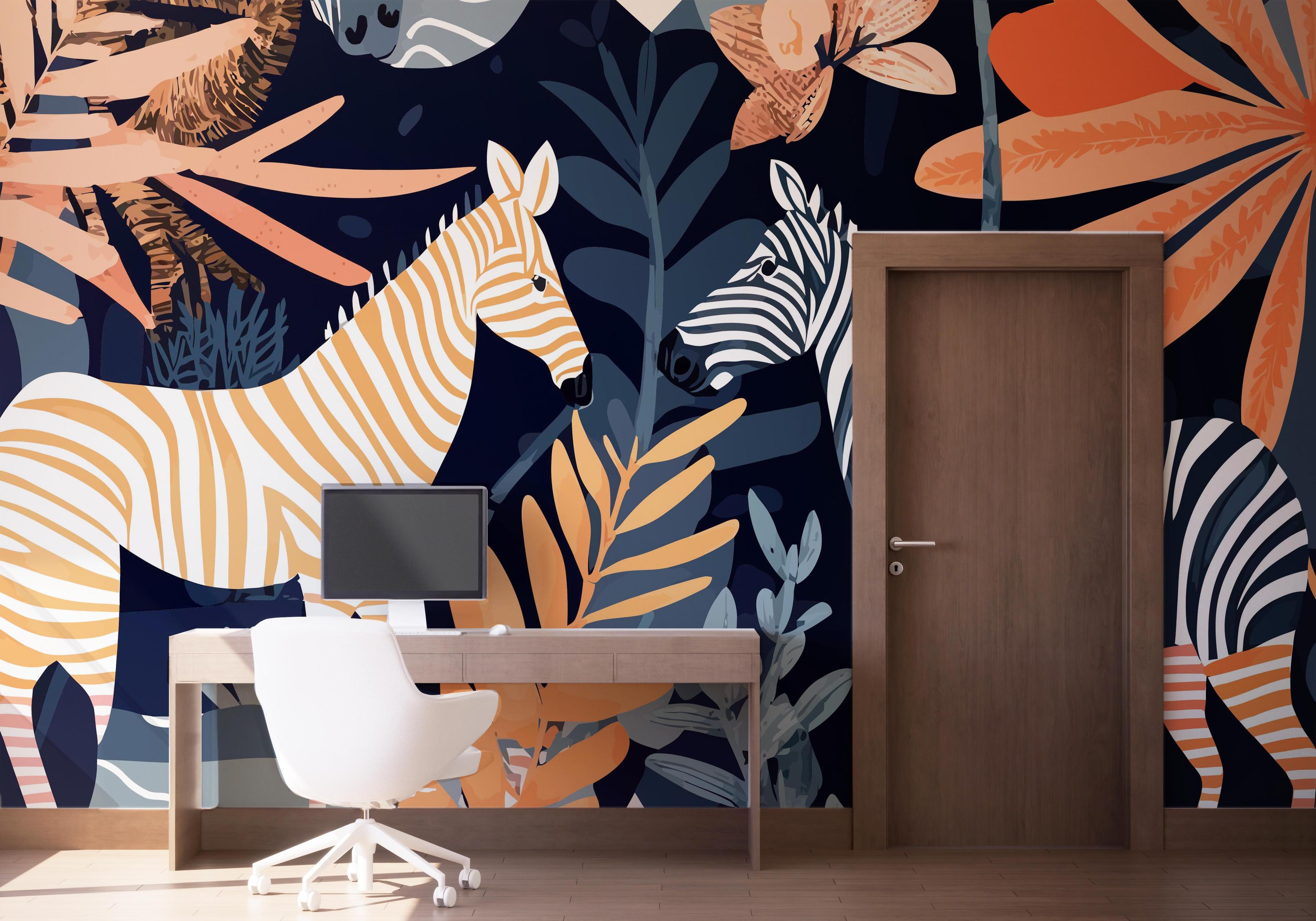Fototapete Zebra Wall Art mockup 1