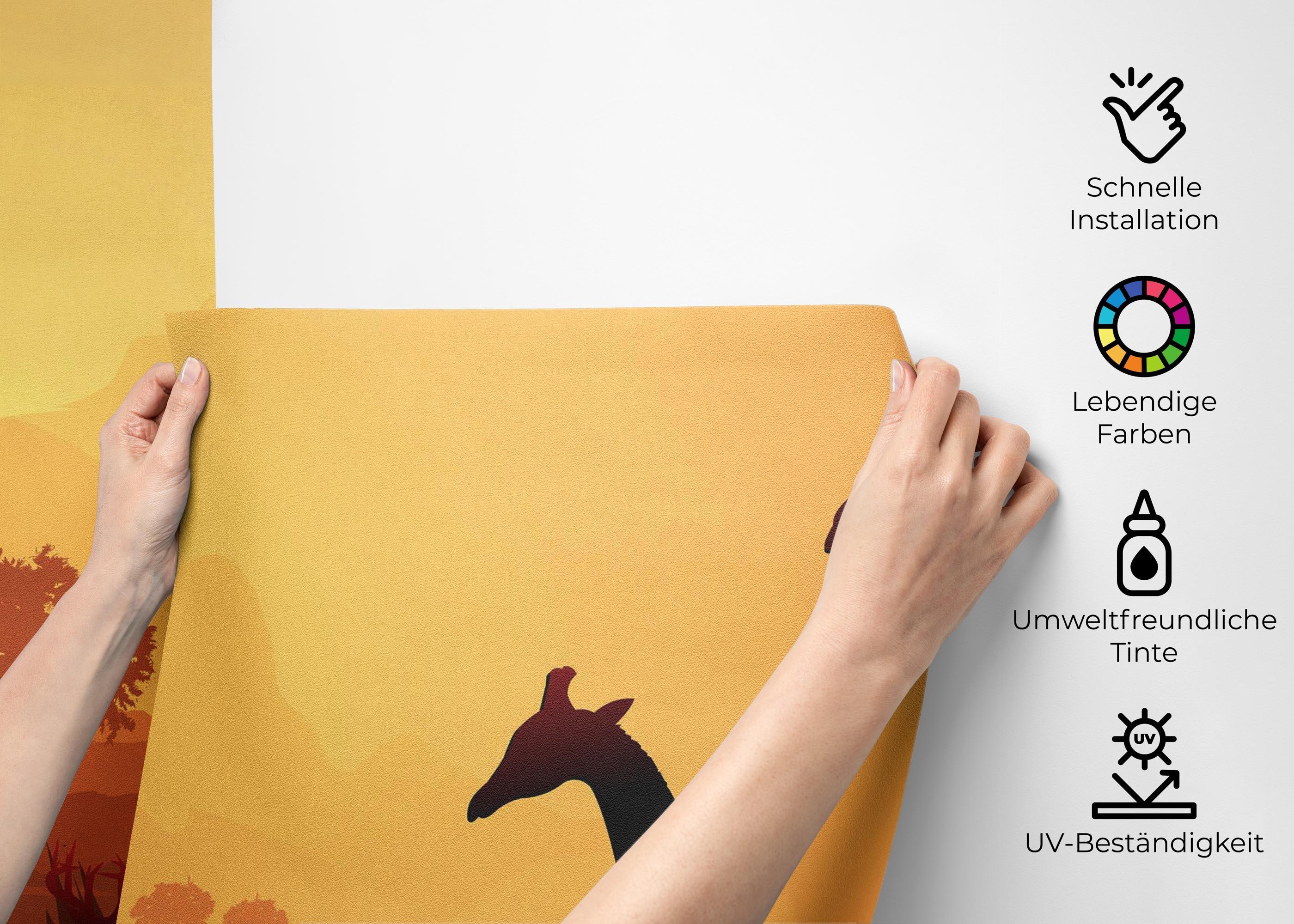 Fototapete Animal Sunset View mockup 2