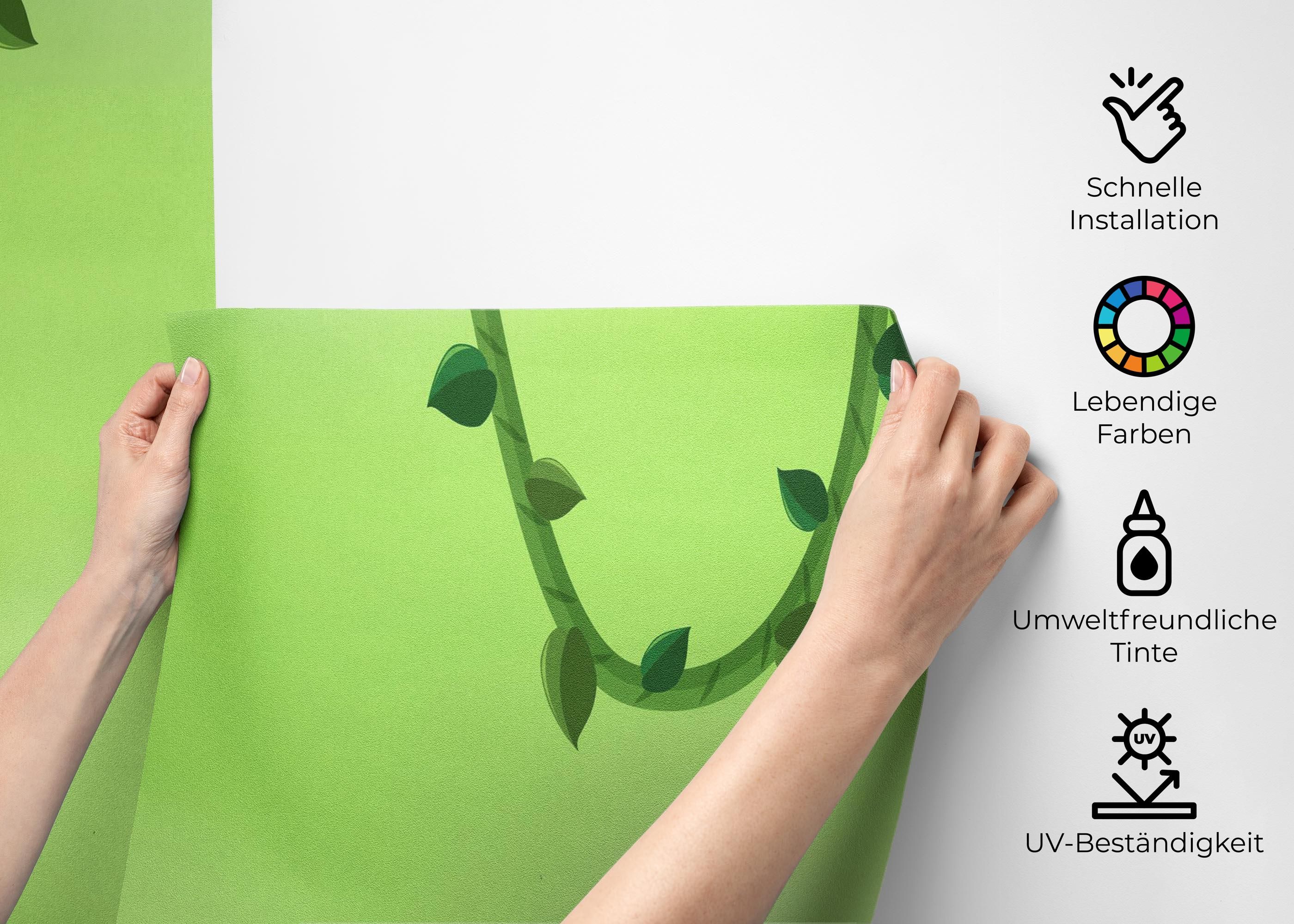 Cartoon Green Wall mockup 2