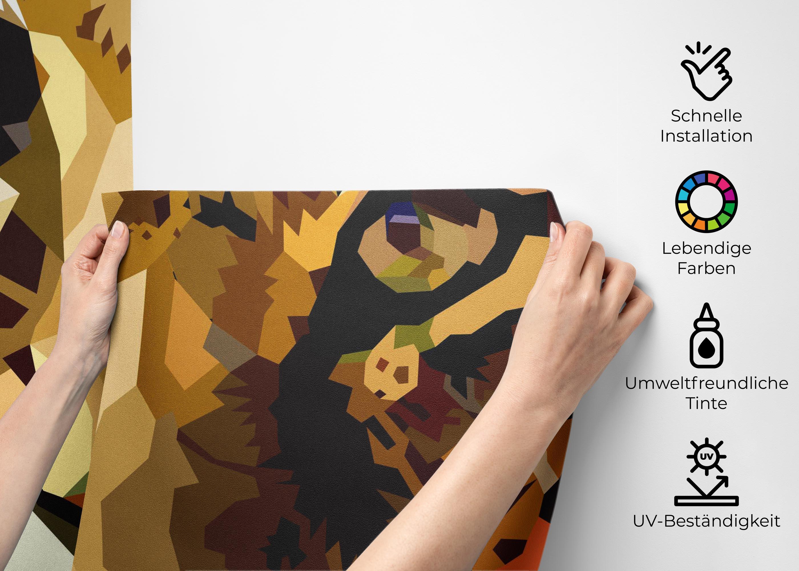 Fototapete Colorful Ceetah Head mockup 2