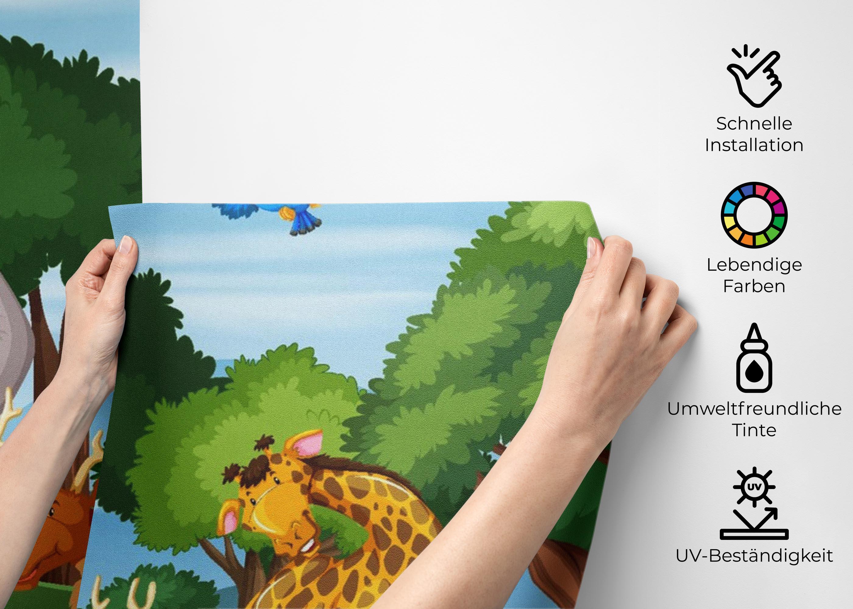 Fototapete Wild Animal Running mockup 2