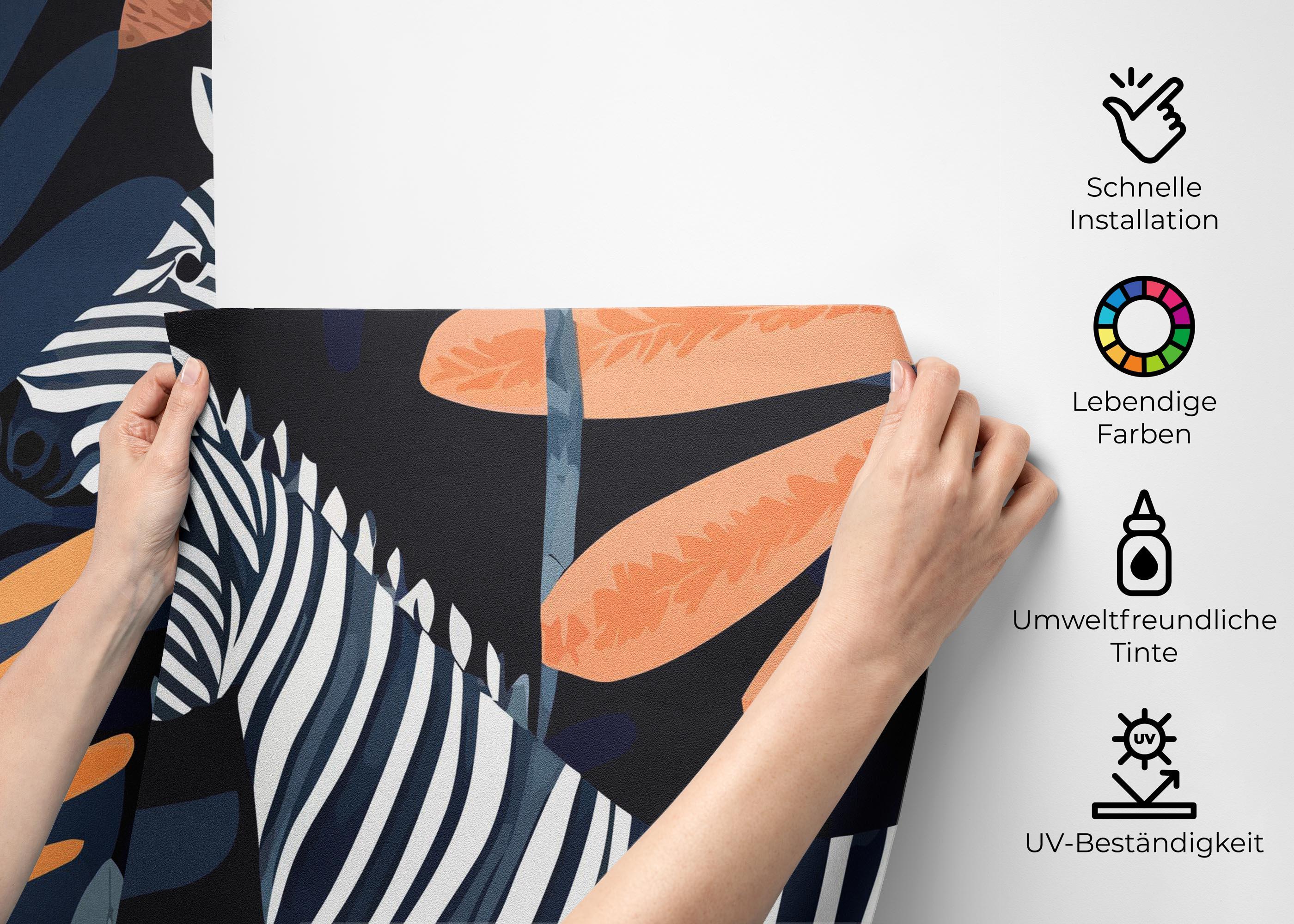 Fototapete Zebra Wall Art mockup 2