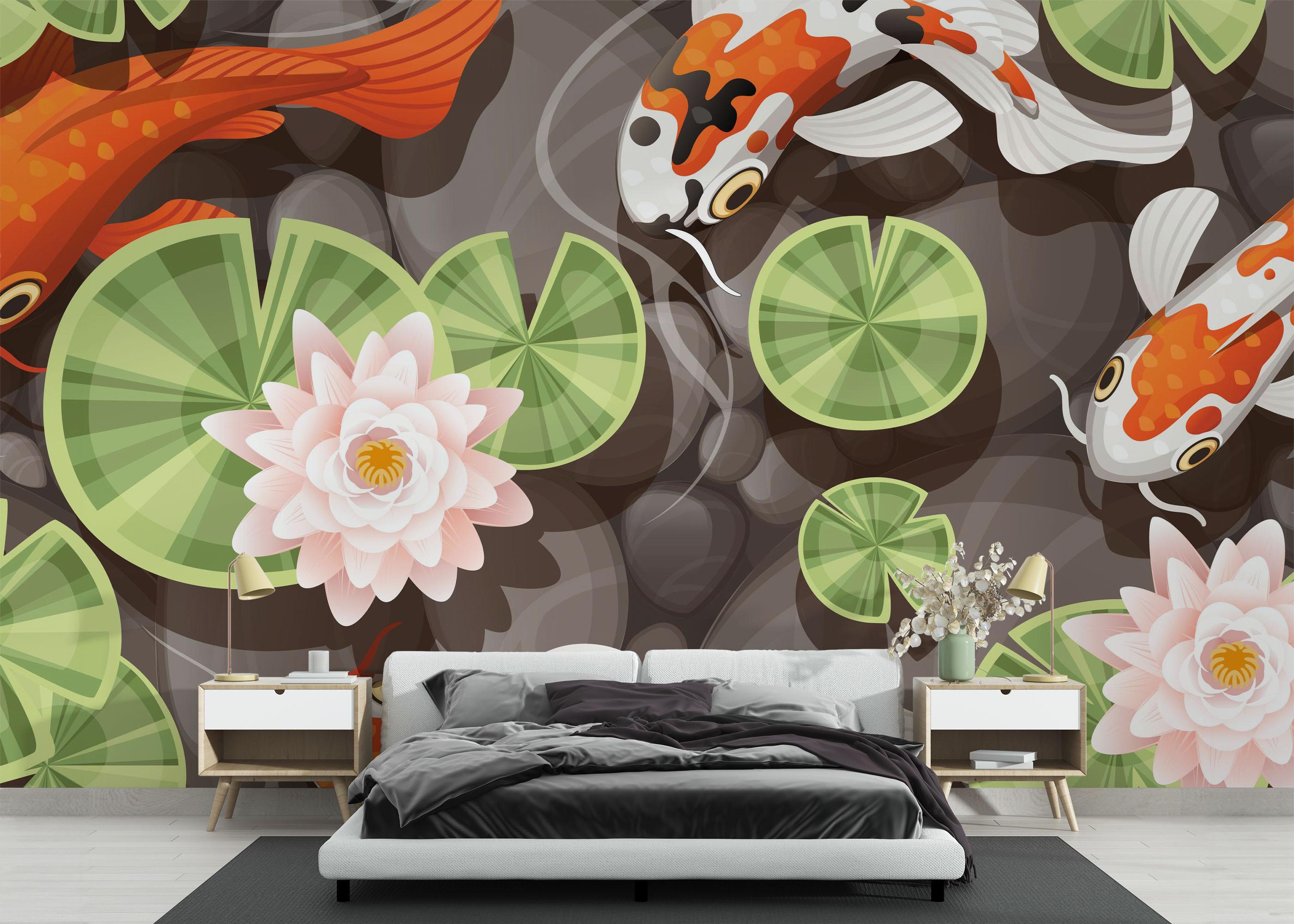 Fototapete Big Eye Koi mockup 3