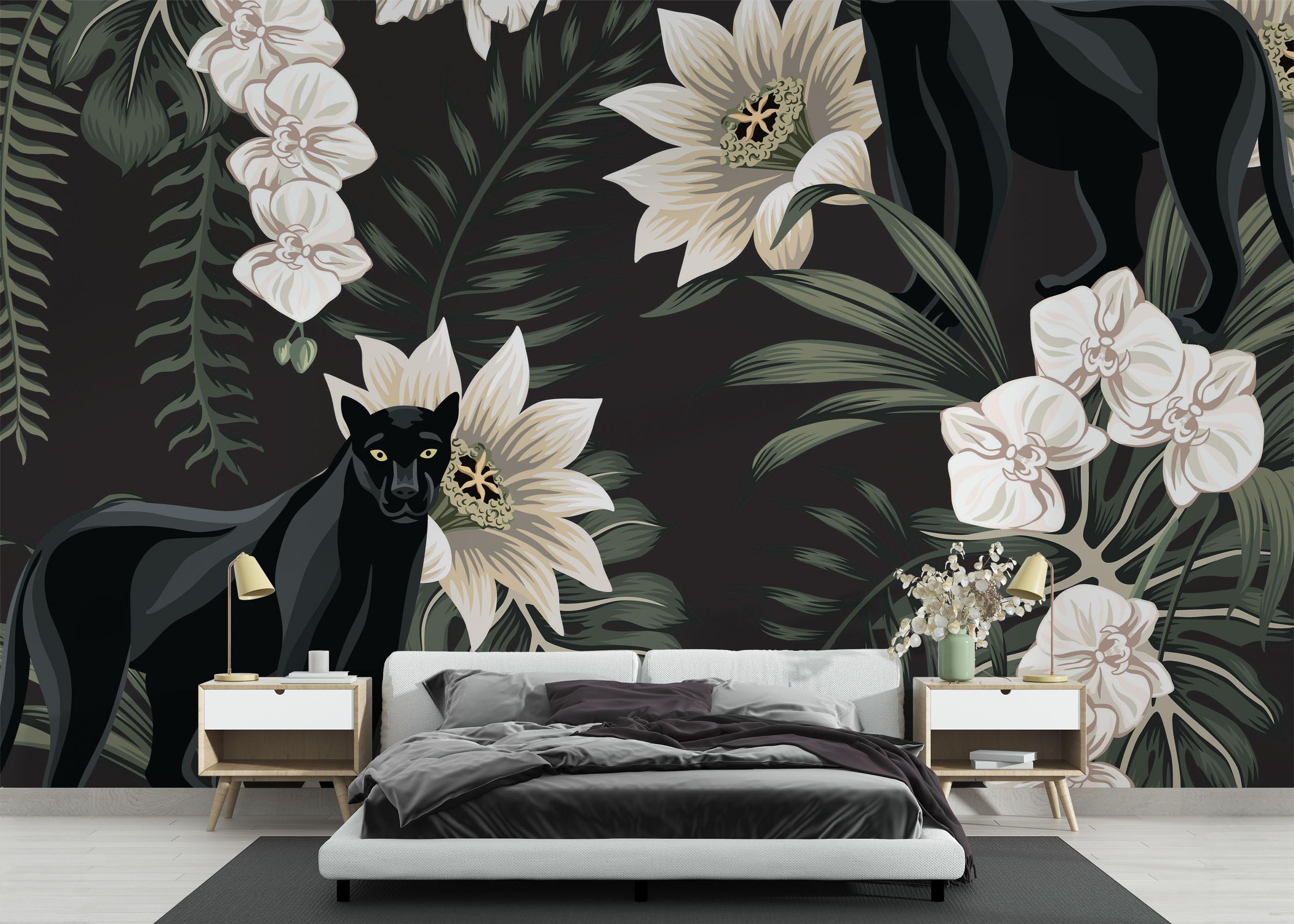 Fototapete Black Panther Art mockup 3