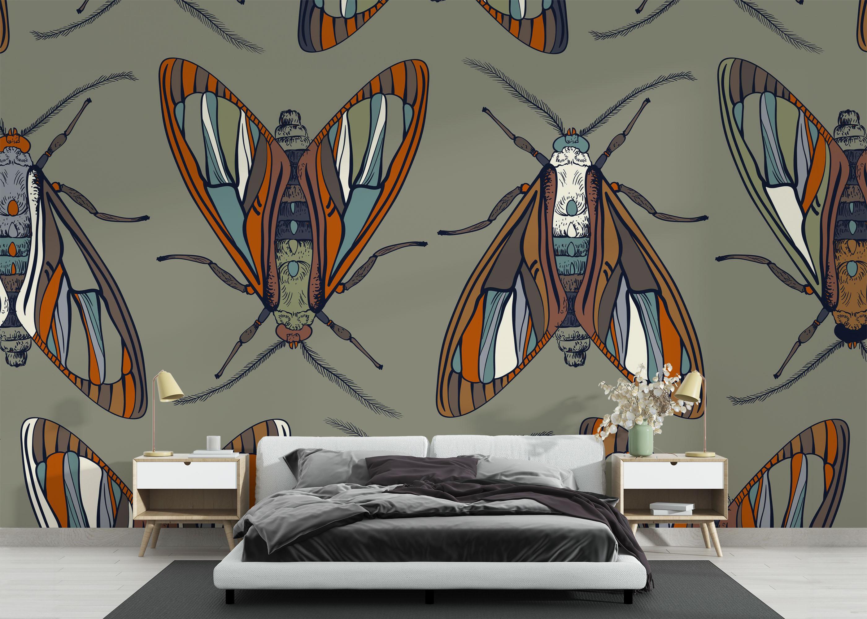 Fototapete Brown Insect mockup 3