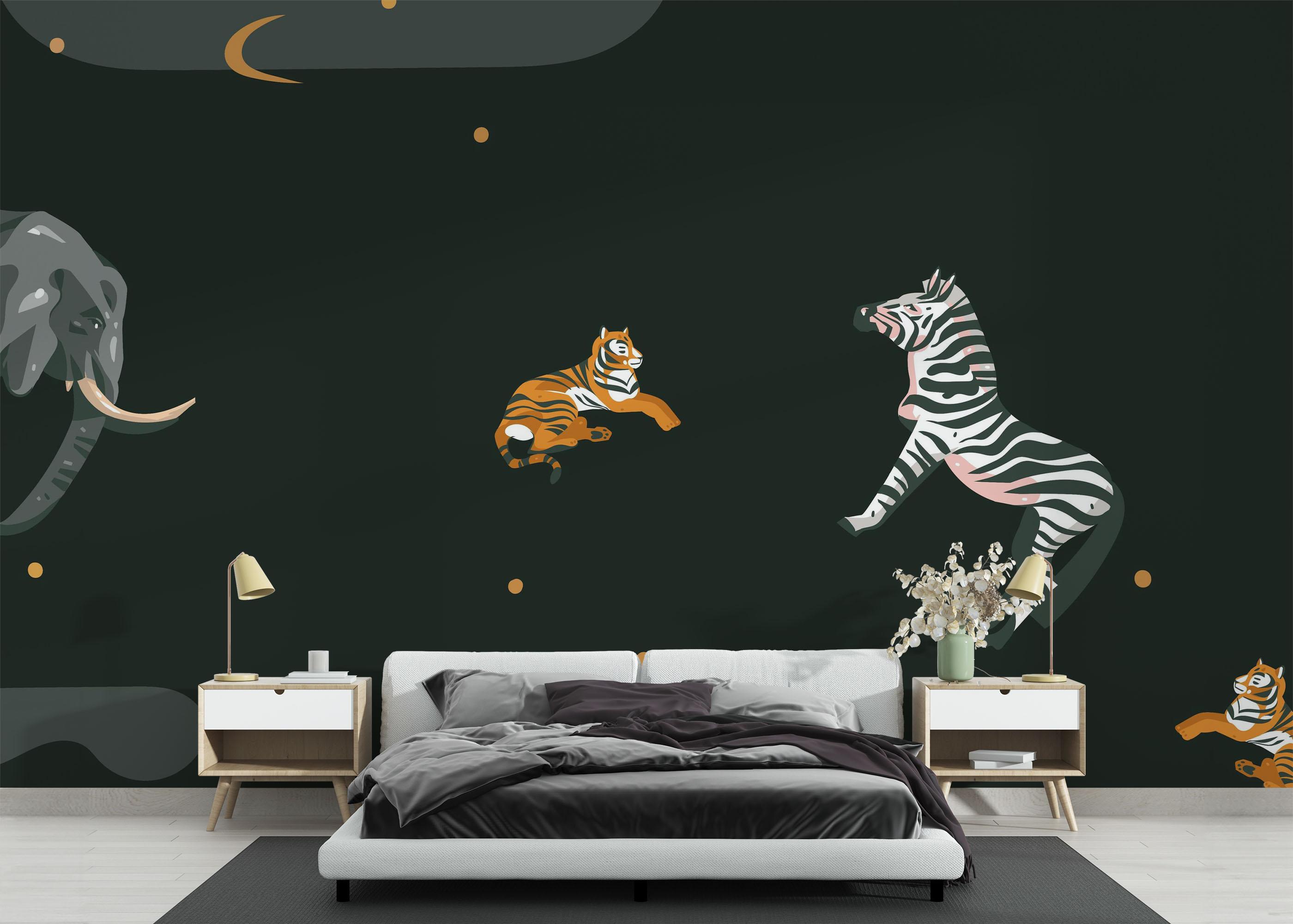 Fototapete Cartoon Animals mockup 3