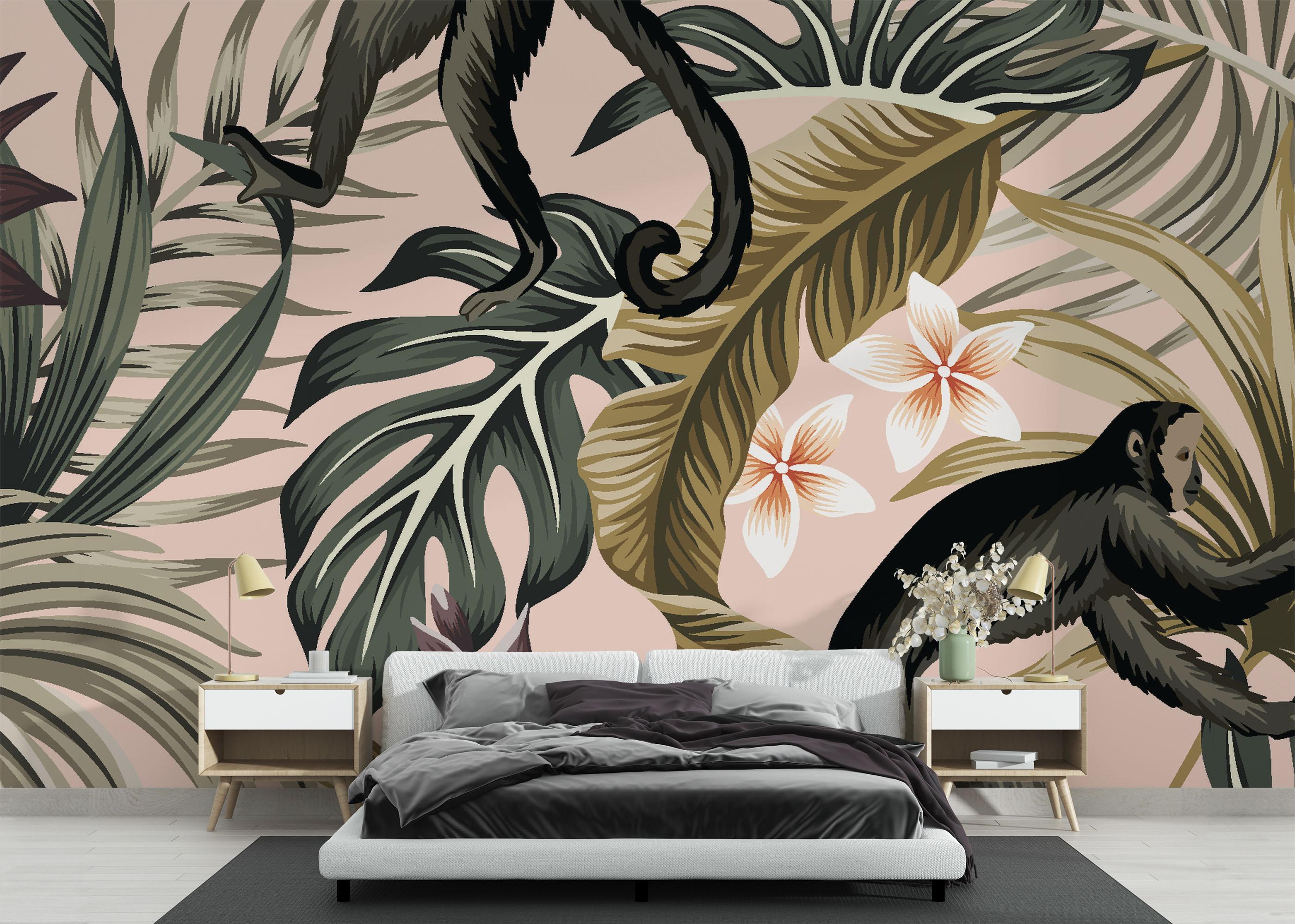 Fototapete Grey Monkey Art mockup 3