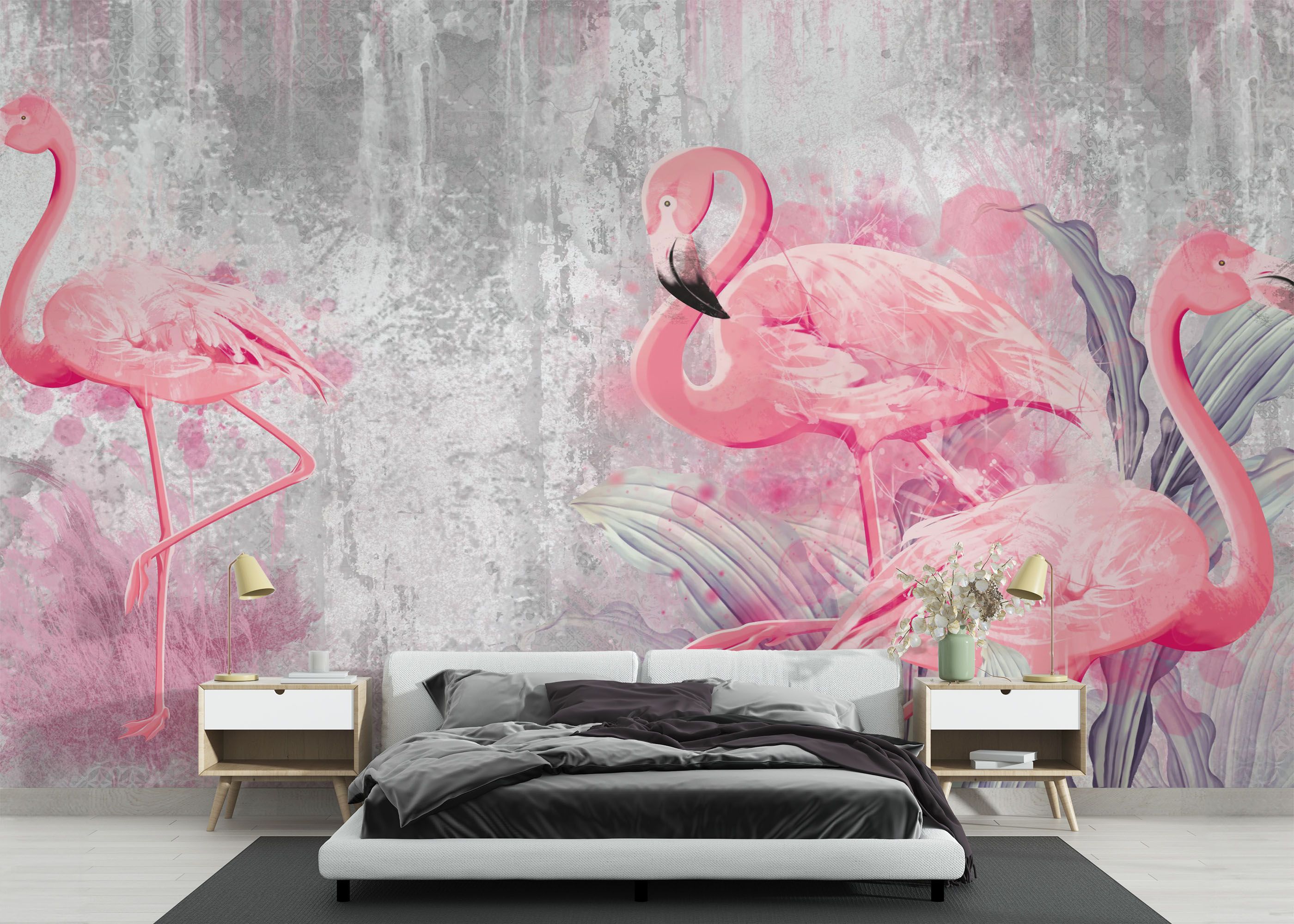 Grungy Flamingo mockup 3