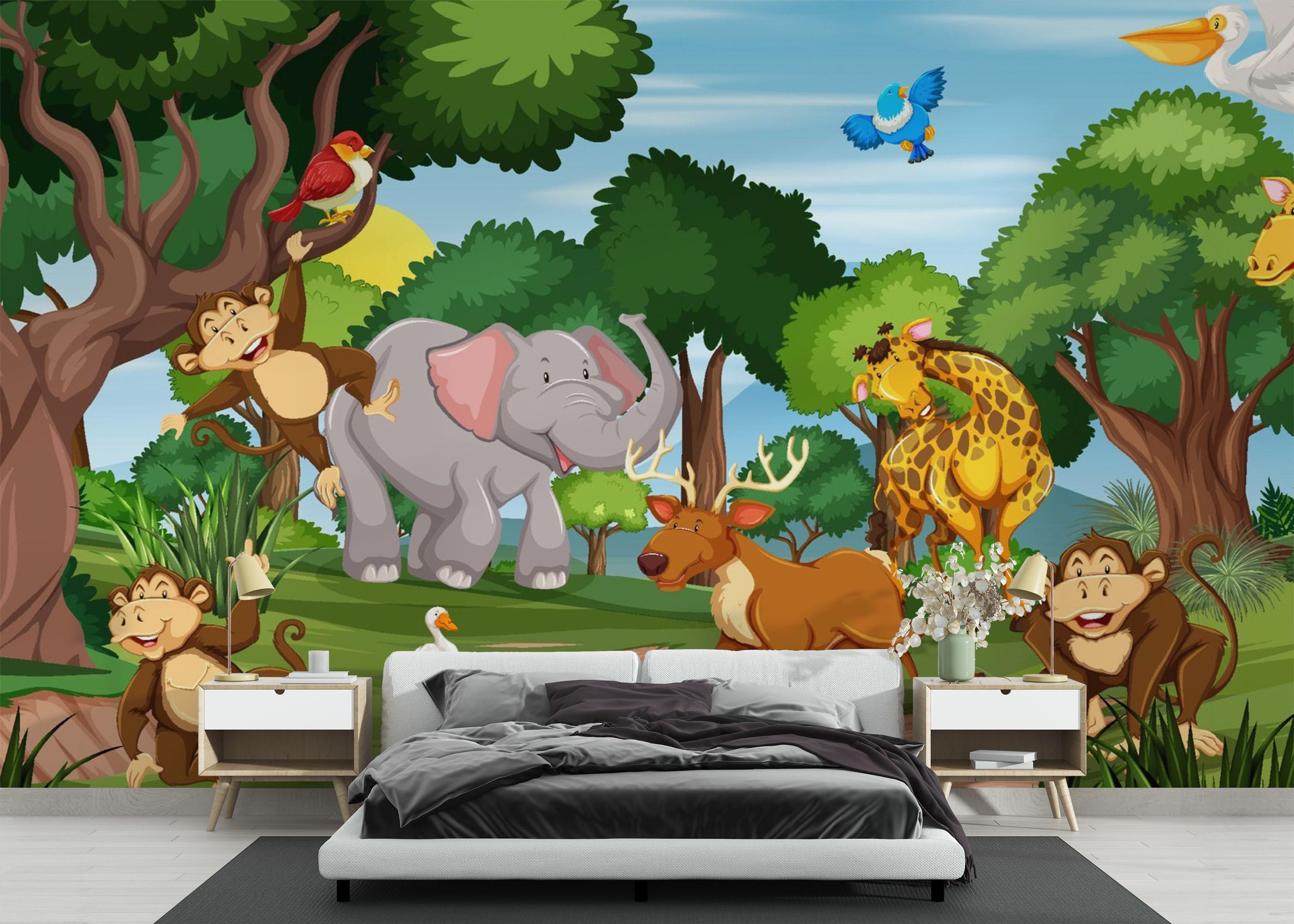 Fototapete Wild Animal Running mockup 3