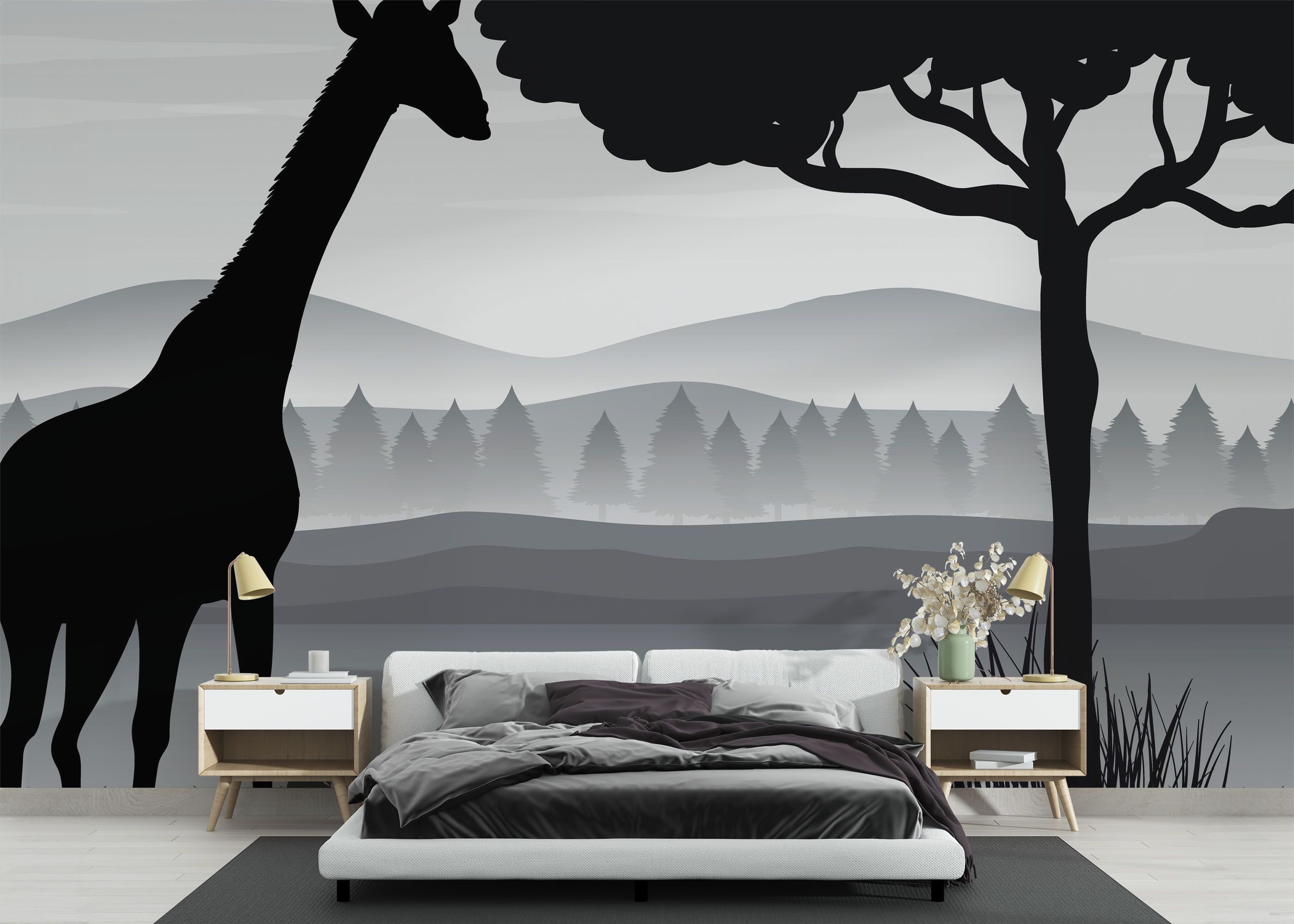 Zebra Shilouette Art mockup 3