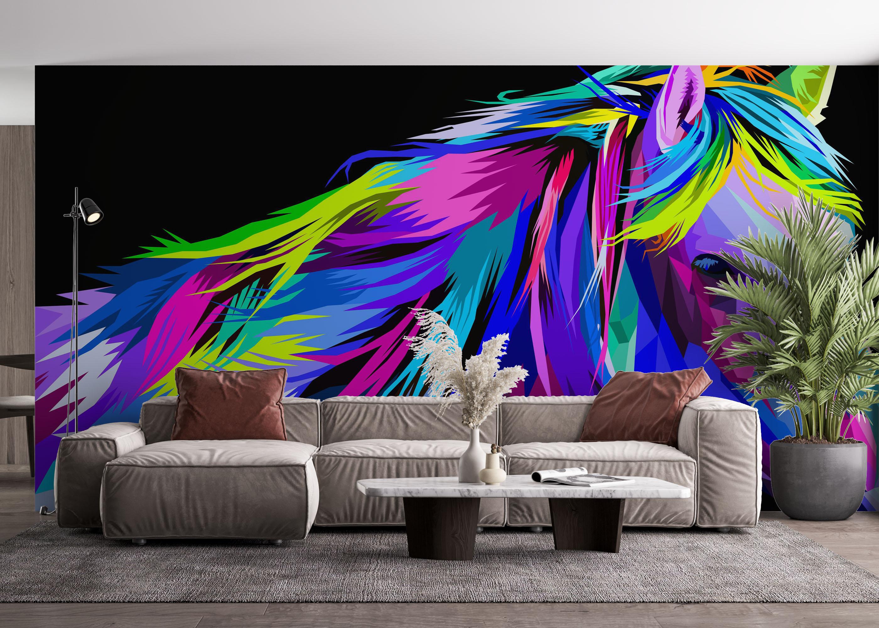 Fototapete Beautiful Color Horse mockup 4